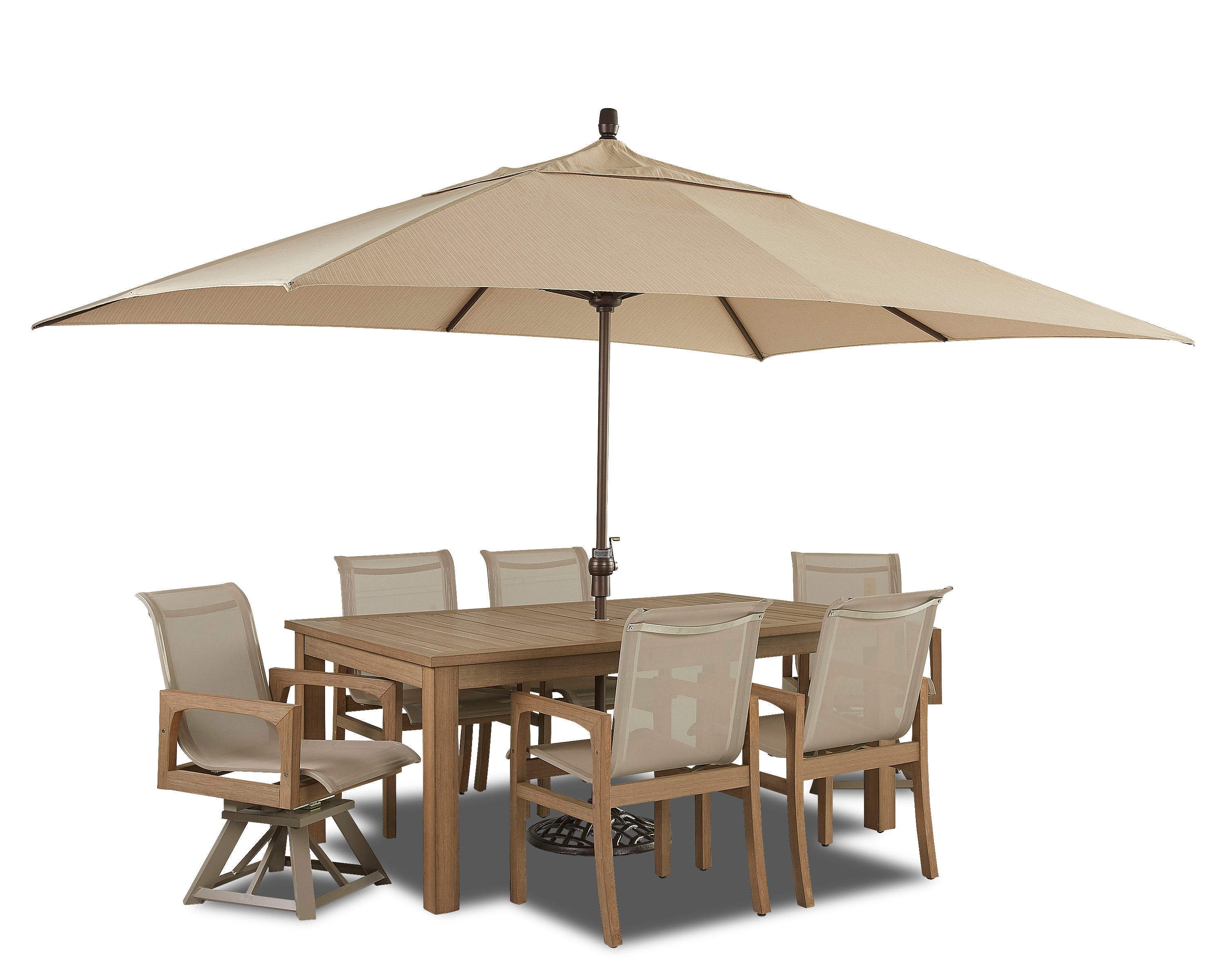 Klaussner Outdoor Outdoor/Patio Delray Swivel Rocking Dining Chair