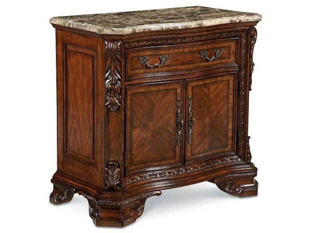 Bedroom Old World Drawer Dresser Old World Stone Top Door Nightstand