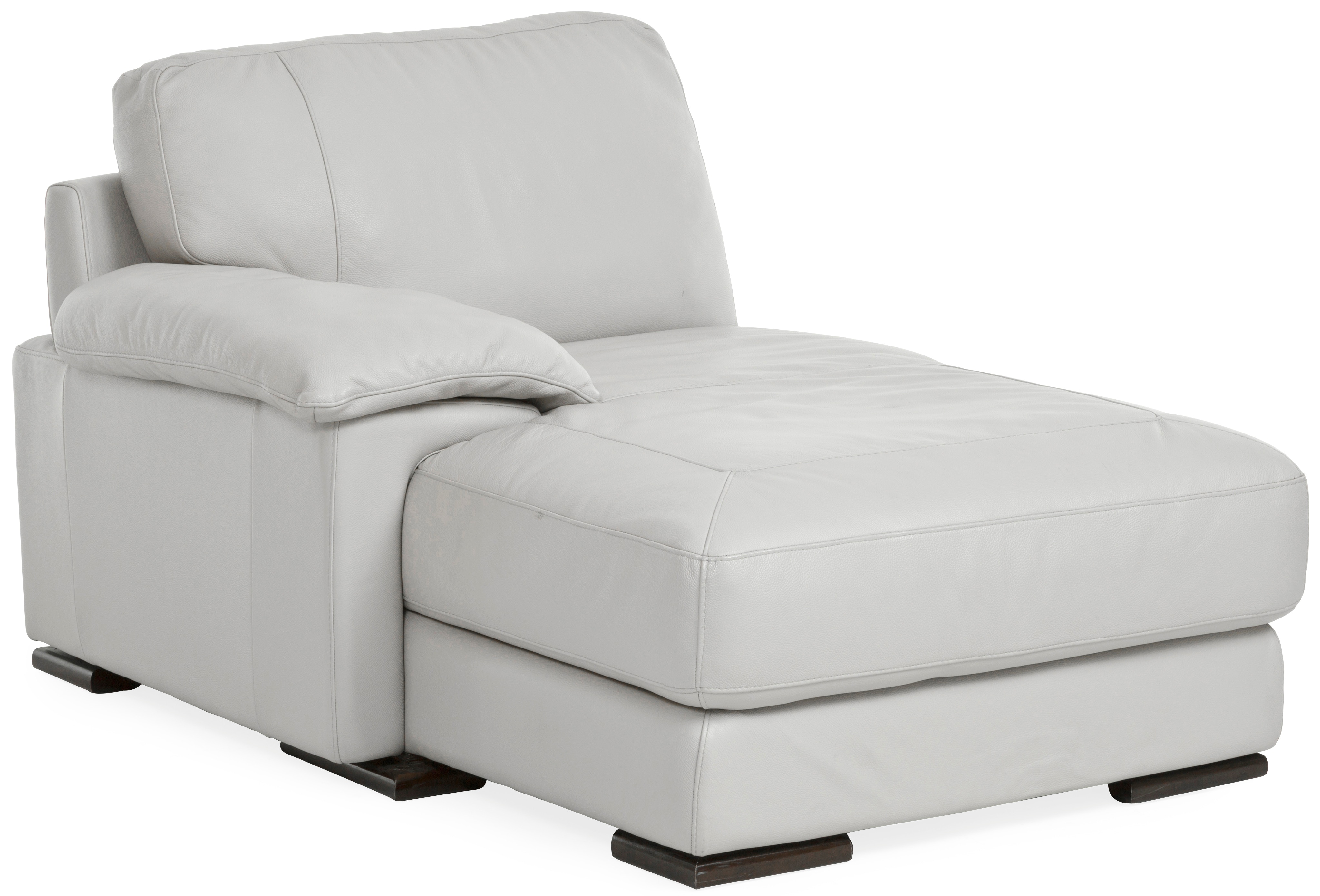 Living Room Denver 4Piece Leather Chaise Sectional (LAF) SMOKE