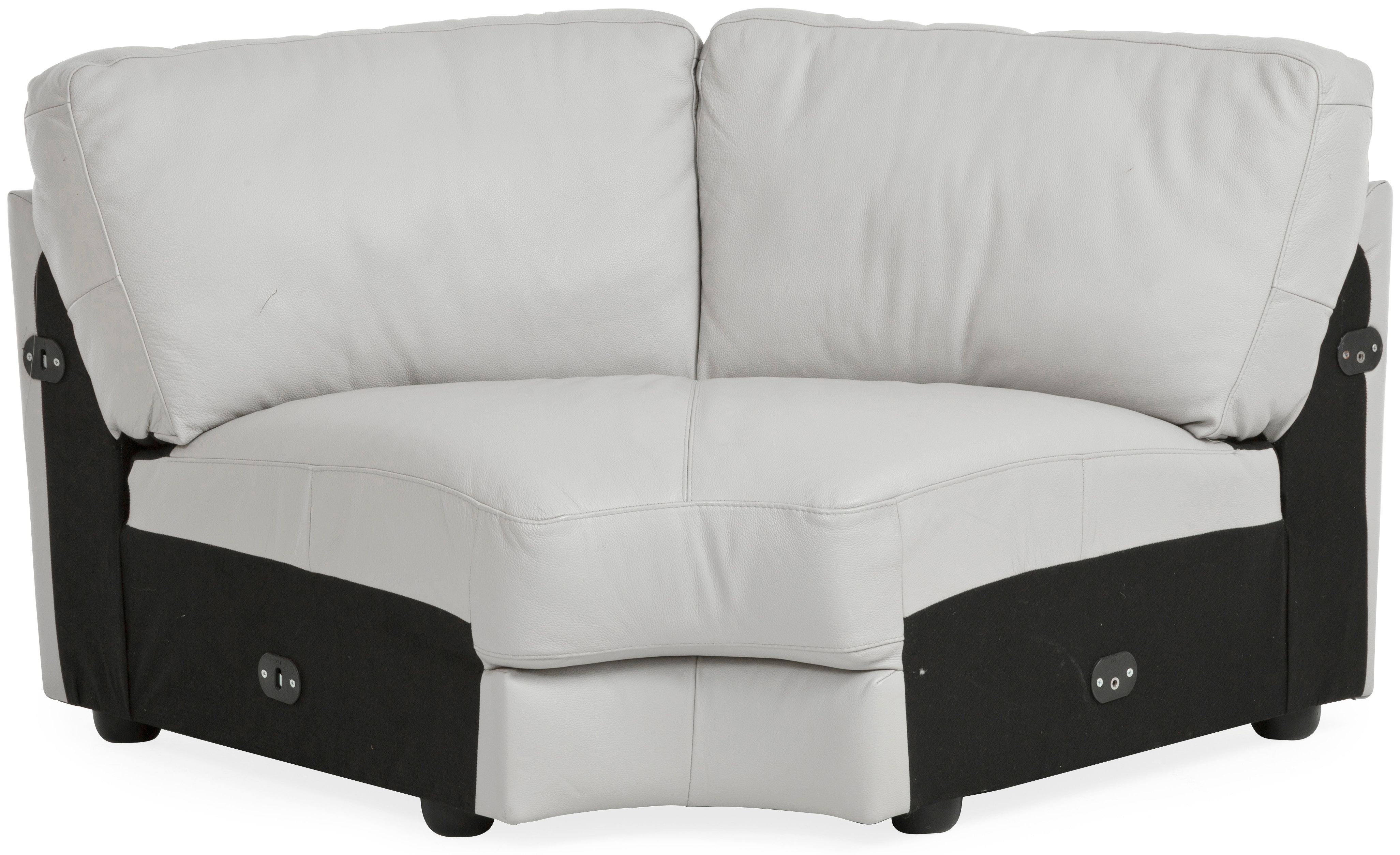 Living Room Denver 4Piece Leather Chaise Sectional (LAF) SMOKE