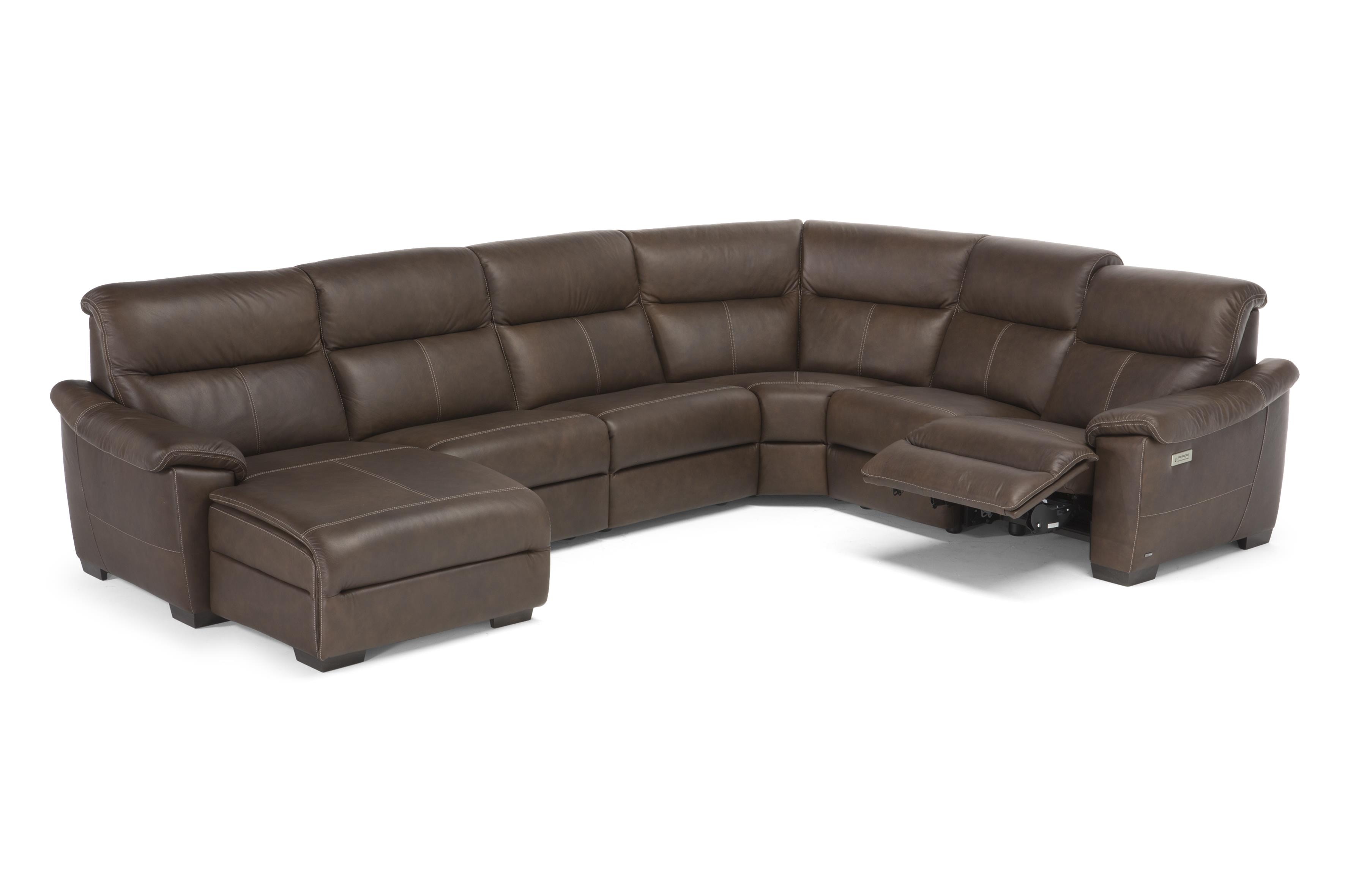 Natuzzi Editions Living Room C063 Sectional with motion and chaise lounge