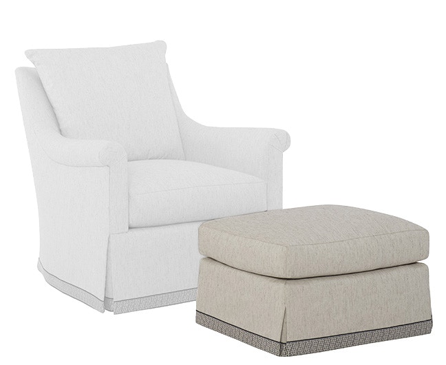 Wesley Hall Living Room Thayer Ottoman 200924 LA Waters Furniture