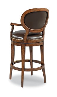 Woodbridge Furniture Bar and Game Room Oval Back Swivel Counter Stool