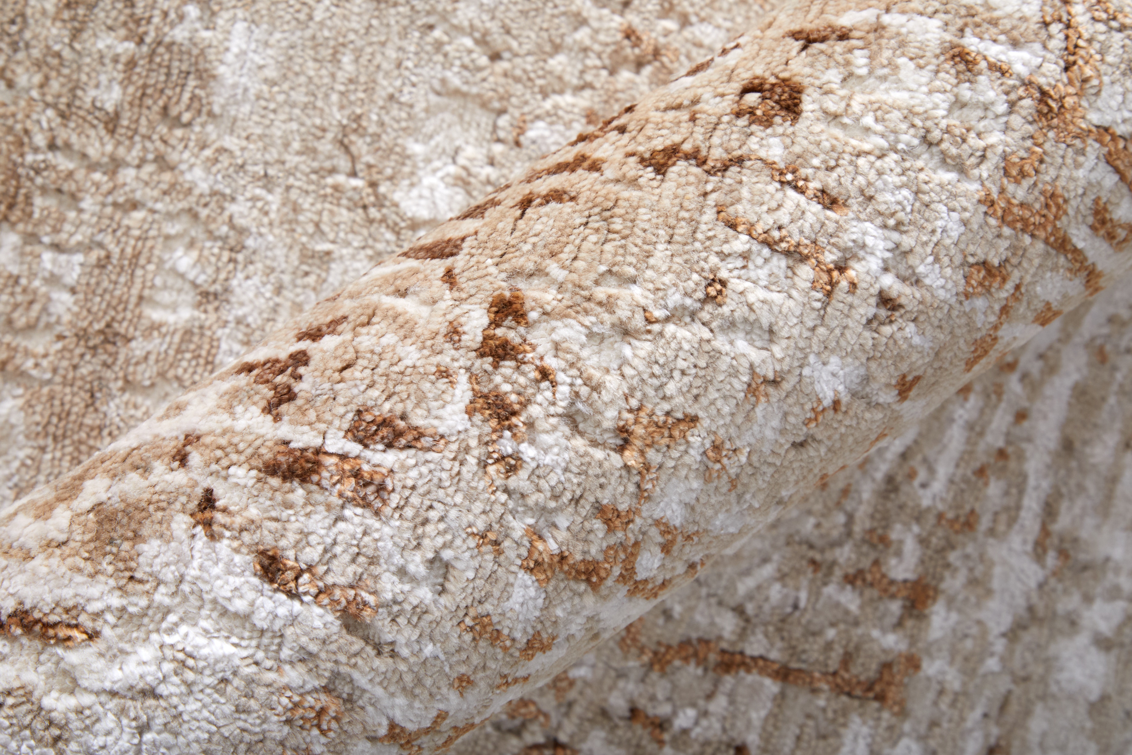 Montecito Modern Abstract, Brown/Tan/Ivory, 4' x 6' Accent