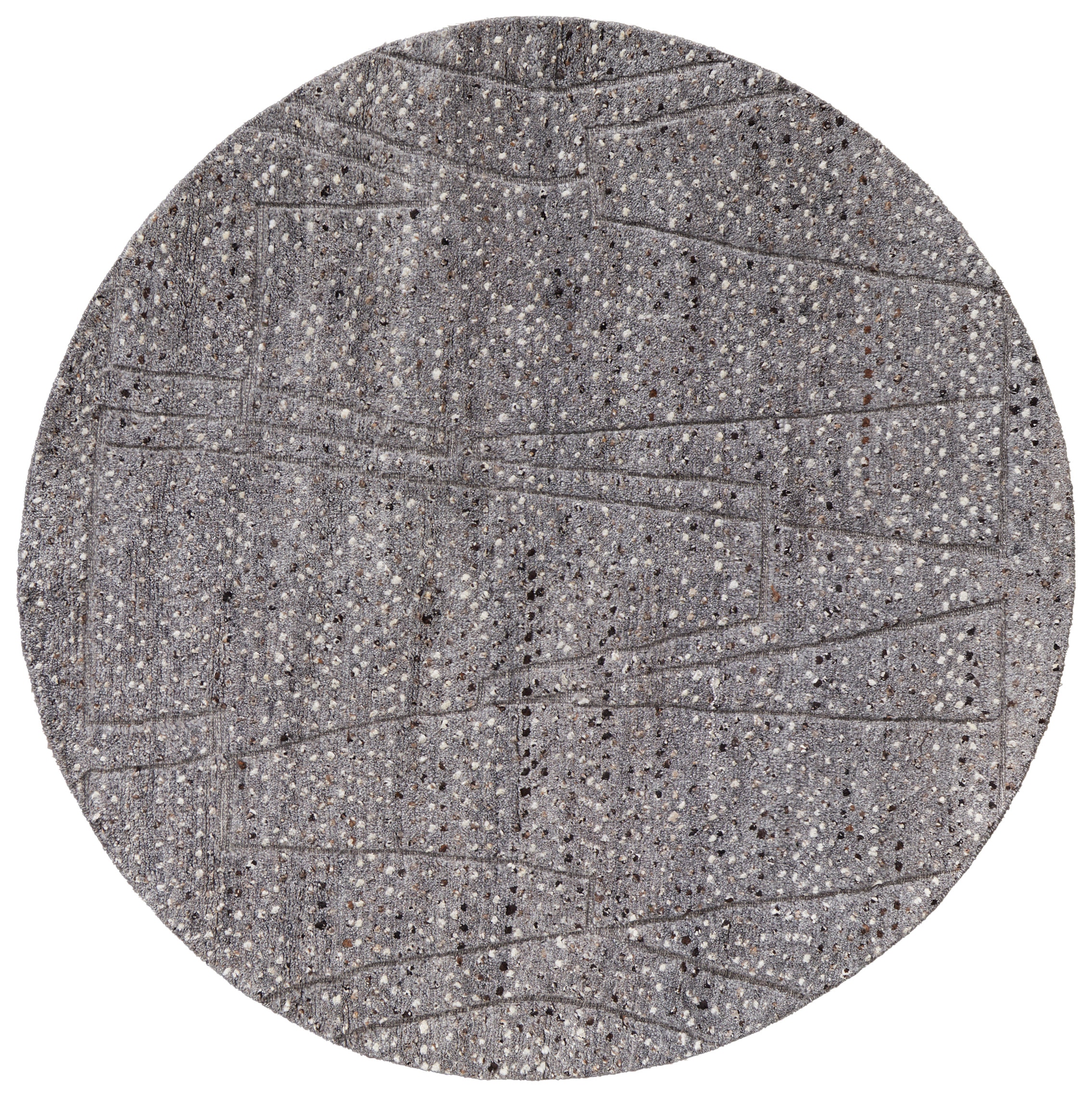 Feizy Area Rugs Dering Modern Polka Dots, Gray/Tan/Taupe, 8