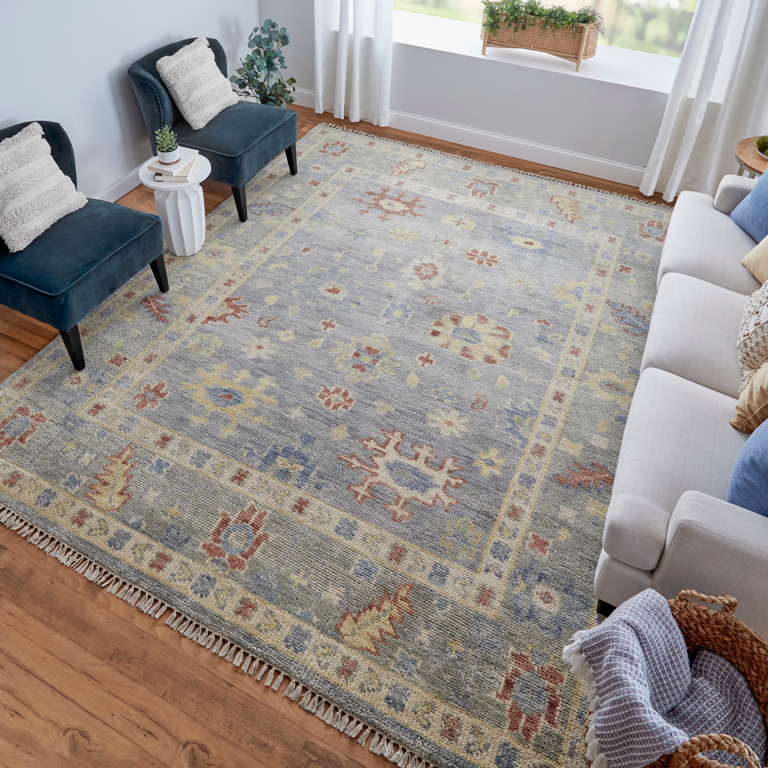 Feizy Area Rugs Fillmore Traditional Floral and Botanical