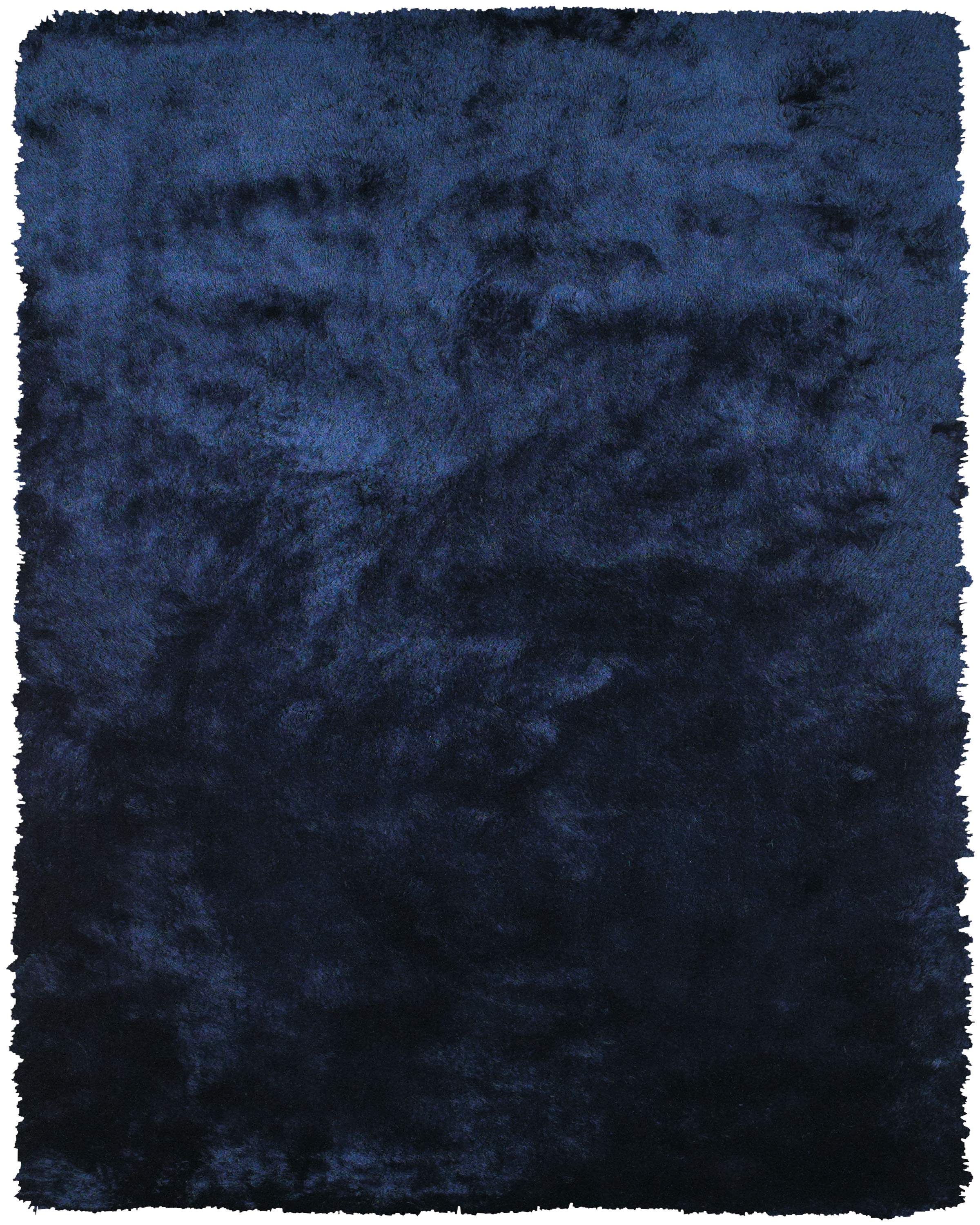 Feizy Area Rugs Indochine Modern Solid, Blue/Black, 7'-6