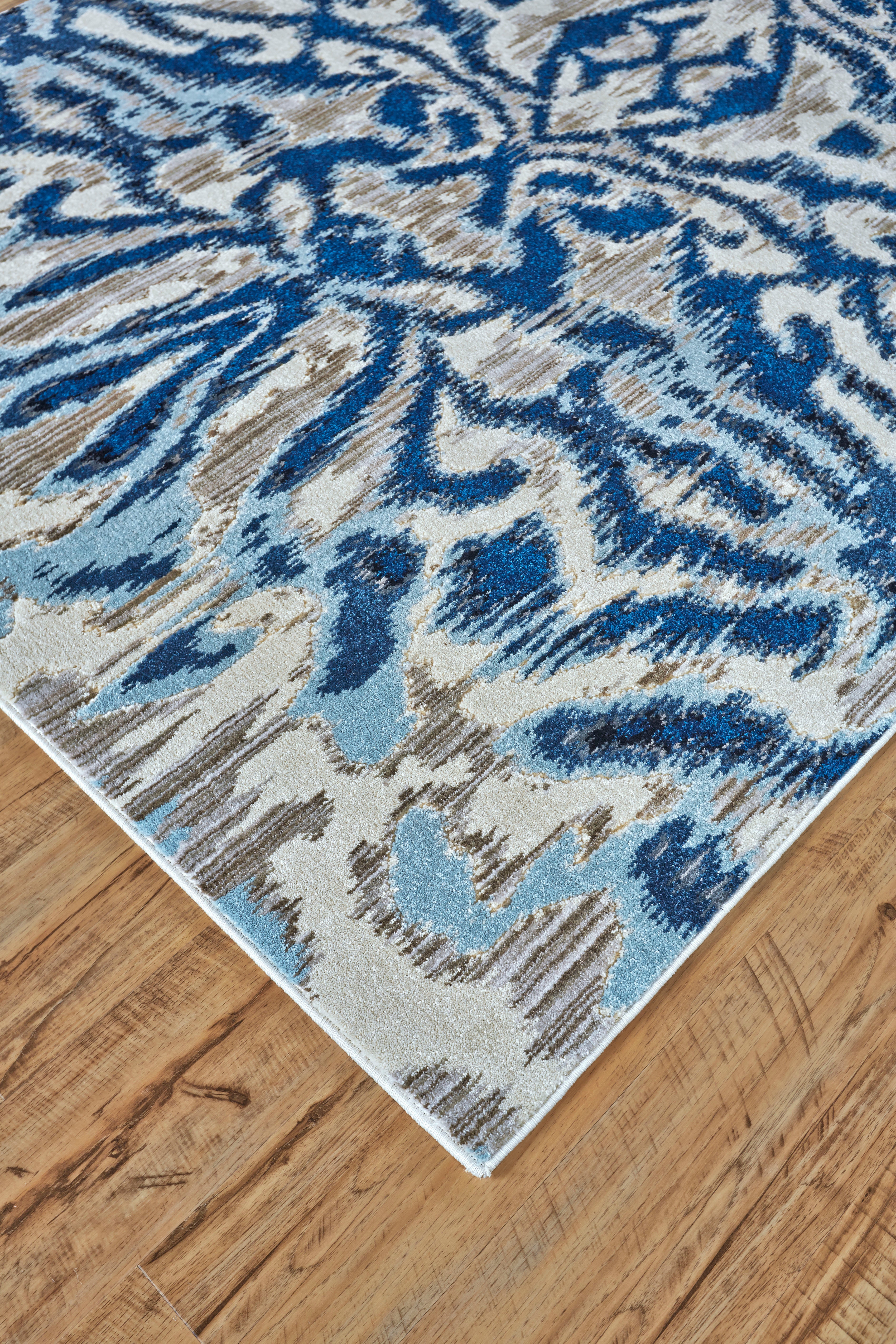 Modern Area hotsell Rug Abstract Pattern - Dark Blue, Light Blue / 4 x 5