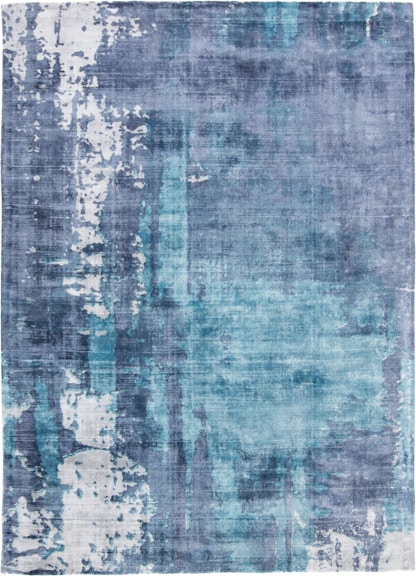 Feizy Area Rugs Emory Industrial Abstract, Blue/Ivory, 10' x 14