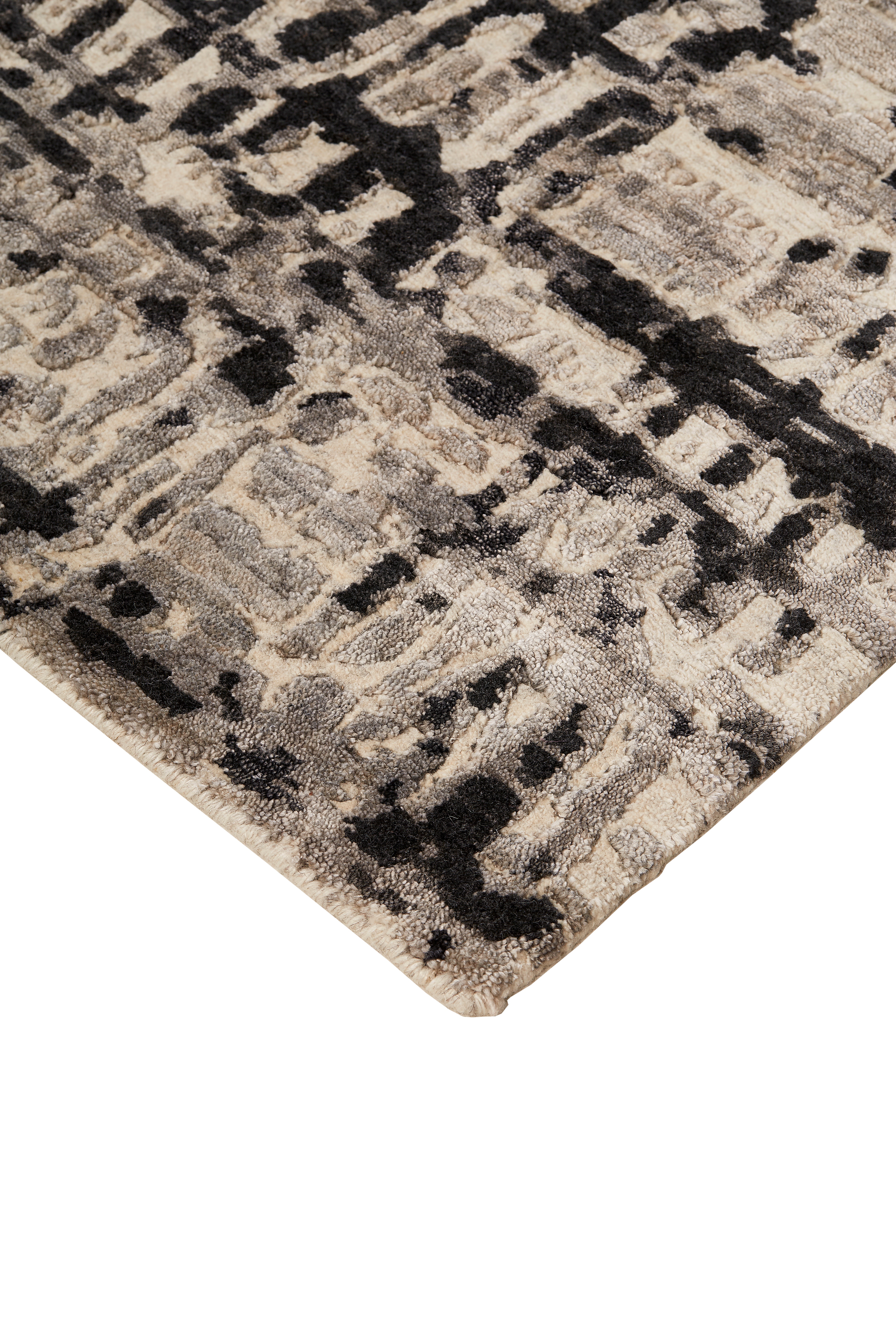 Hayden Modern Abstract, Black/Gray/Ivory, 7'-9