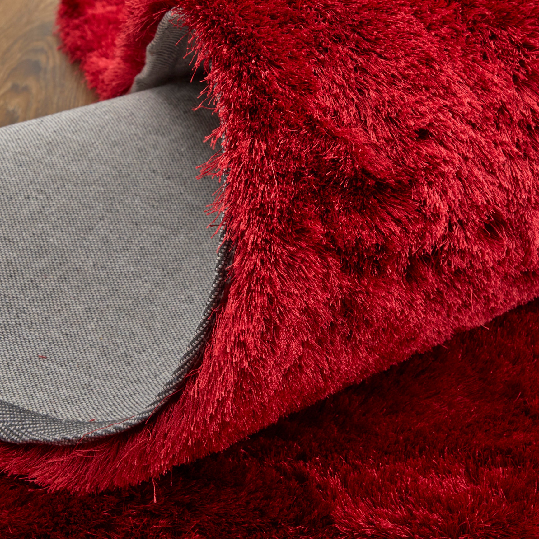 Feizy Area Rugs Indochine Modern Solid, Red/Purple, 4'-9