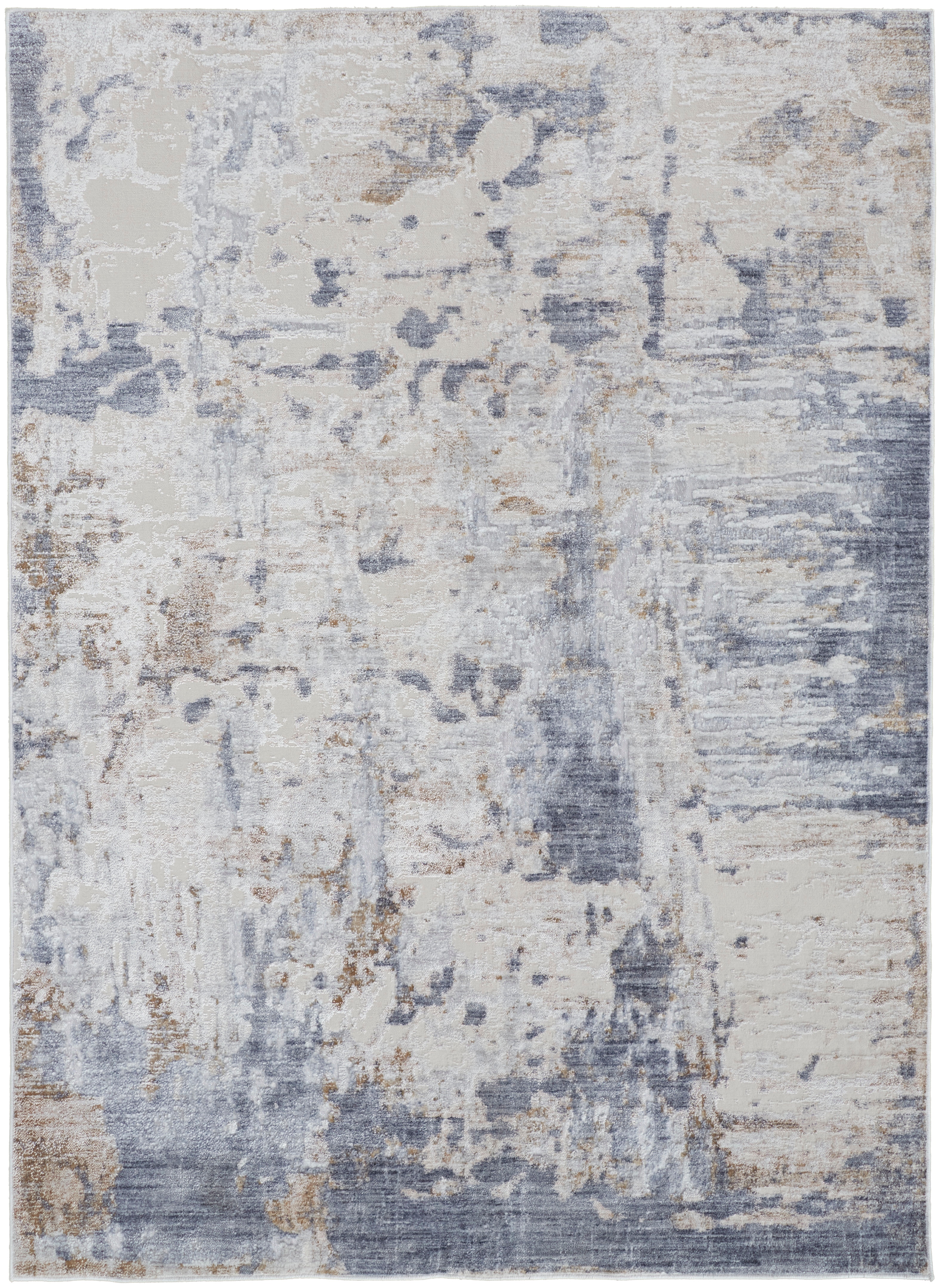 Laina Transitional Abstract, Ivory/Gray/Blue, 7'-10