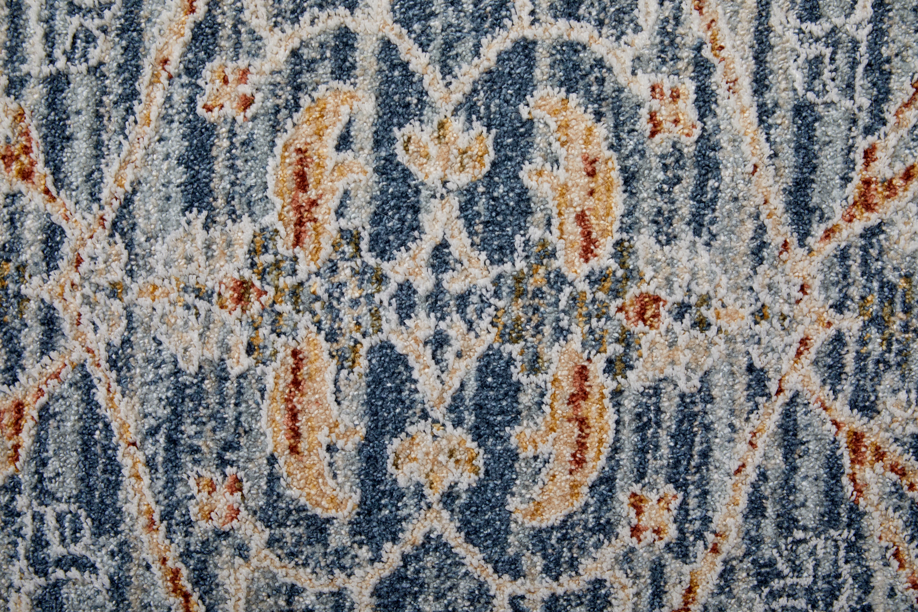 Pasha Transitional Ikat, Blue/Taupe/Ivory, 7'-10