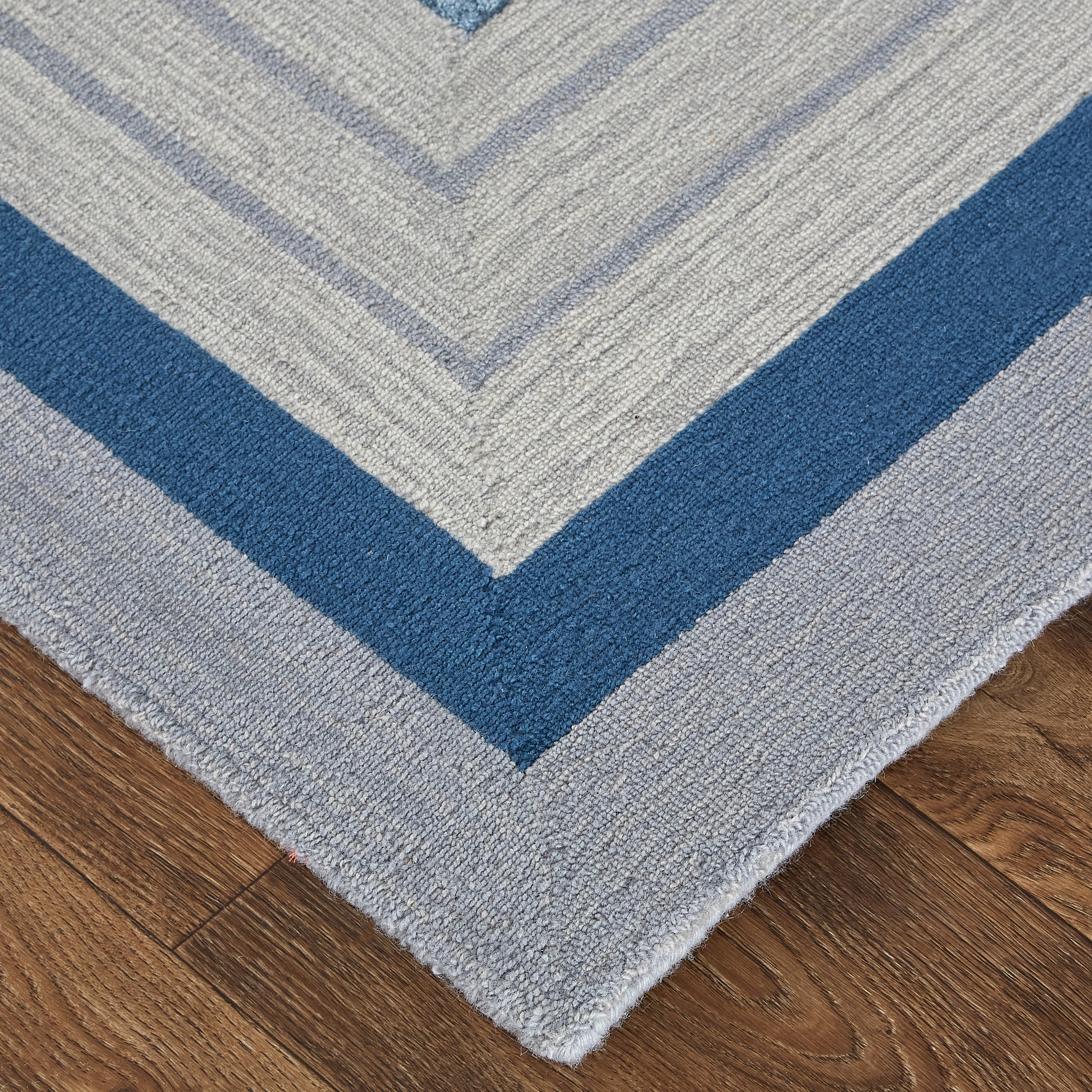 ブルージュ190F① Feizy Area Rugs Nash Modern Geometric, Blue/Ivory/Gray, 12