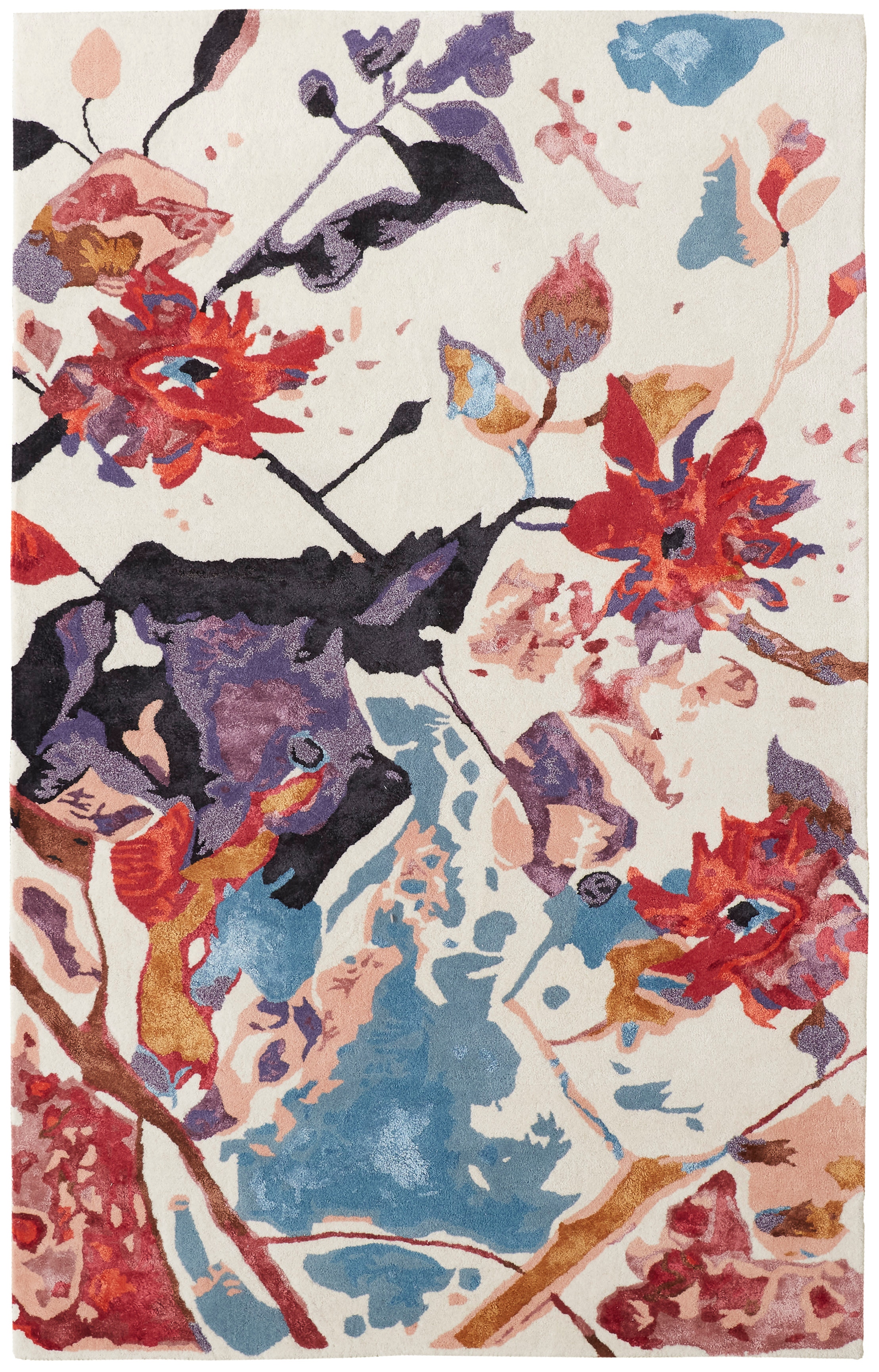 Feizy Area Rugs Dafney Transitional Floral and Botanical
