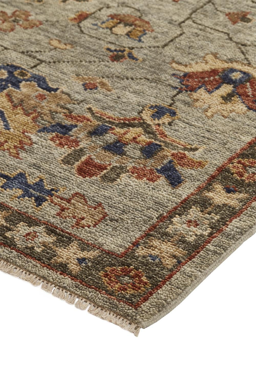 Feizy Area Rugs Carrington Traditional Oriental, Gray/Gold