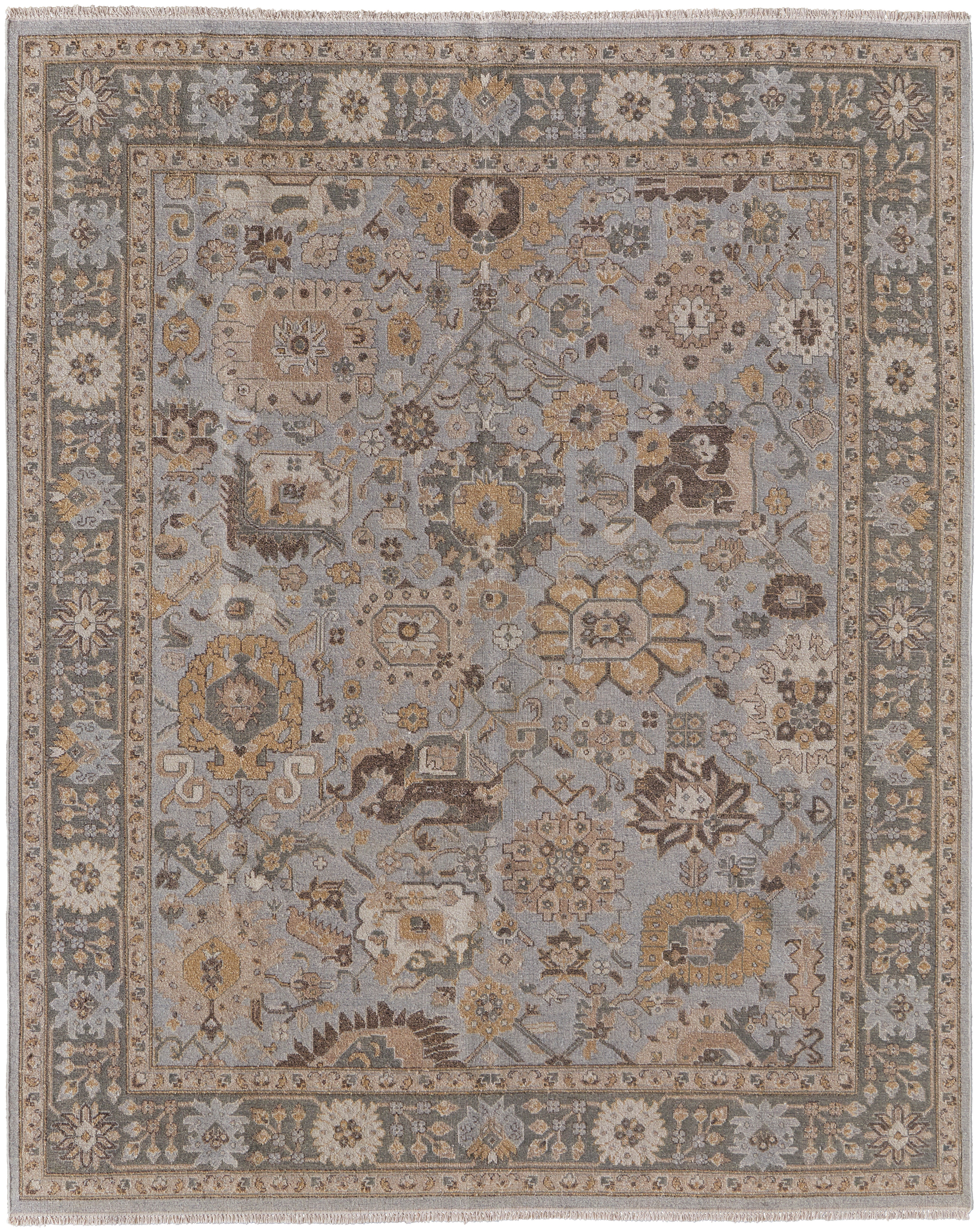 Feizy Area Rugs Corbitt Blue/Gold/Gray Rug CORBITTCORCOR0612FBLUE