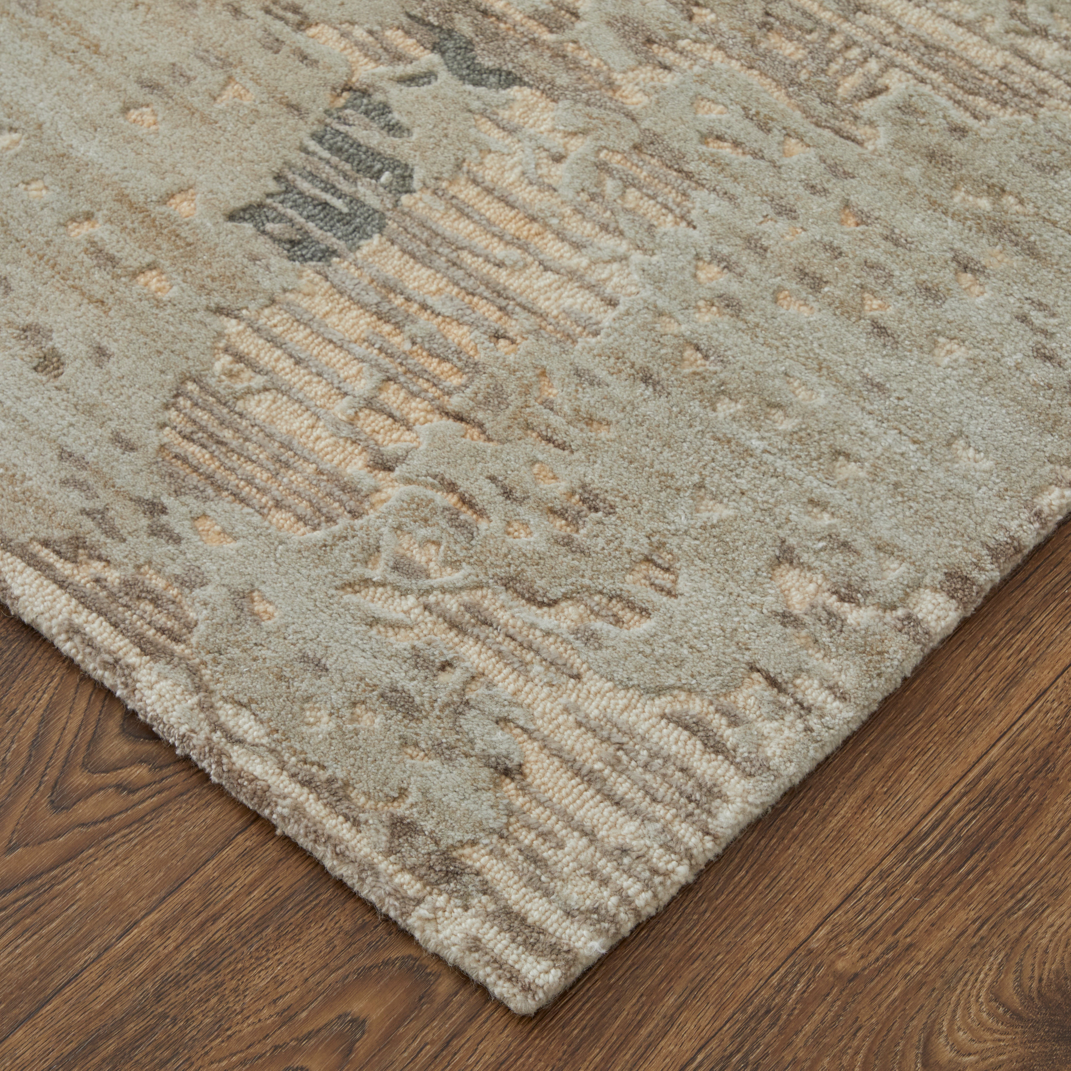 Zarah Modern Abstract, Brown/Tan/Black, 3'-6