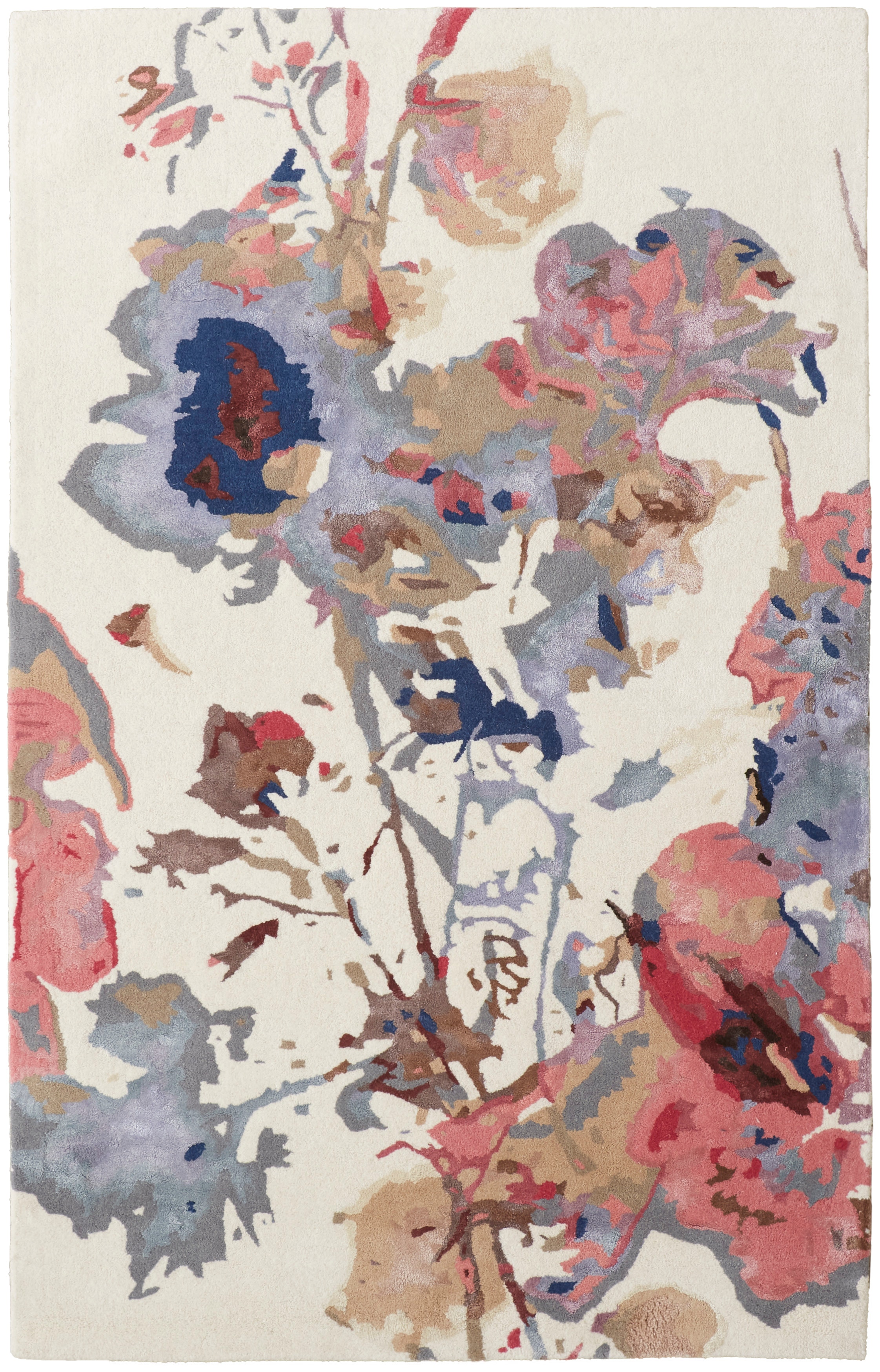 Dafney Transitional Floral and Botanical, Blue/Pink/Gray, 9