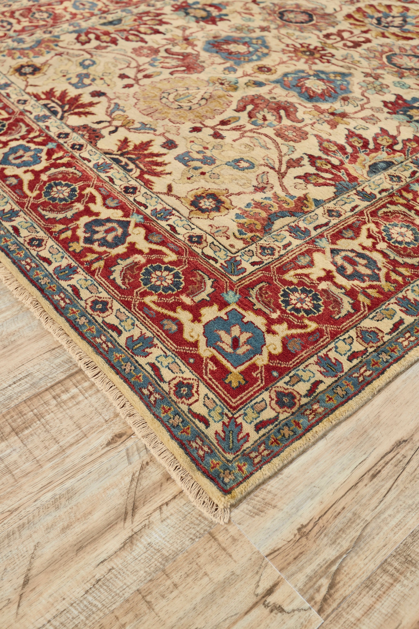 Feizy Area Rugs Anoosha Traditional Persian, Ivory/Red/Blue, 3' x 5 ...