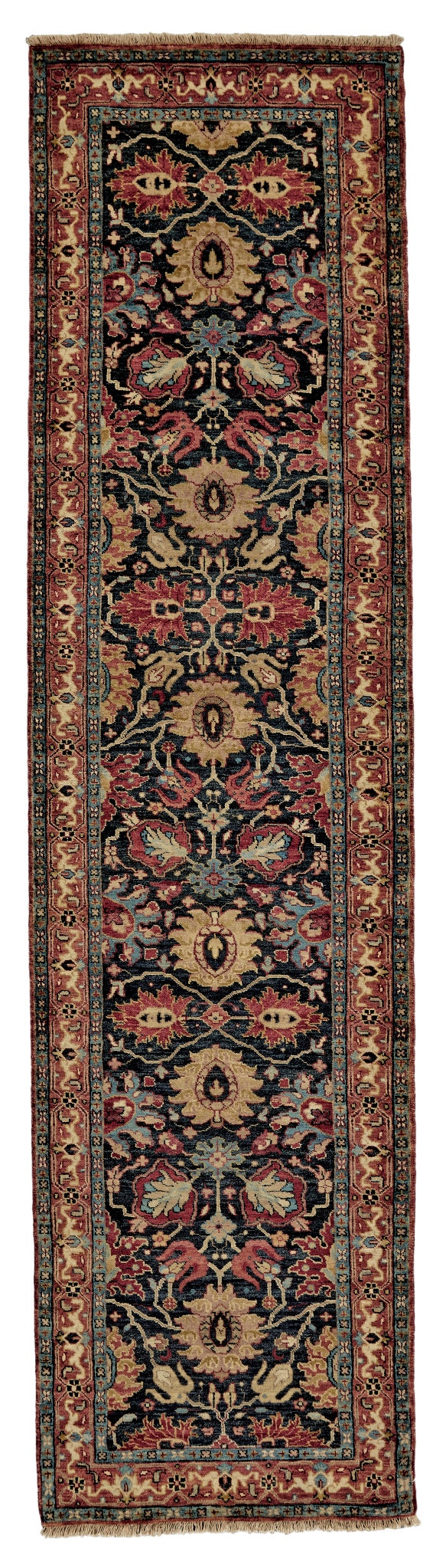 Anoosha Traditional Persian, Black/Red/Orange, 2'-6
