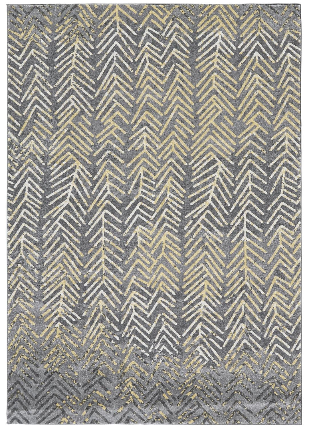 Feizy Area Rugs Bleecker Gray/Yellow/White Rug BLEECKER6176173604F