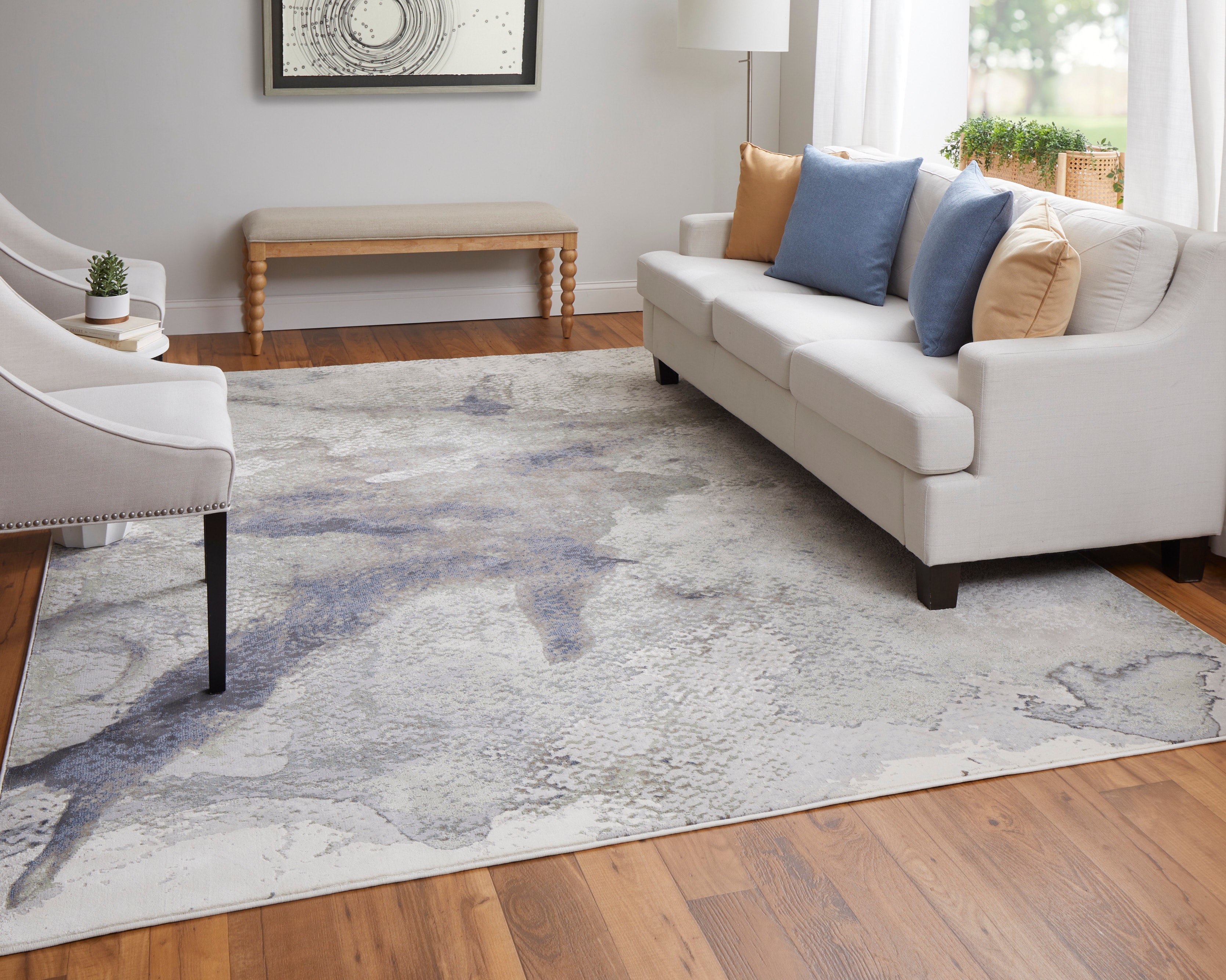 Clio Modern Abstract, Taupe/Brown/Black, 5' x 7'-6