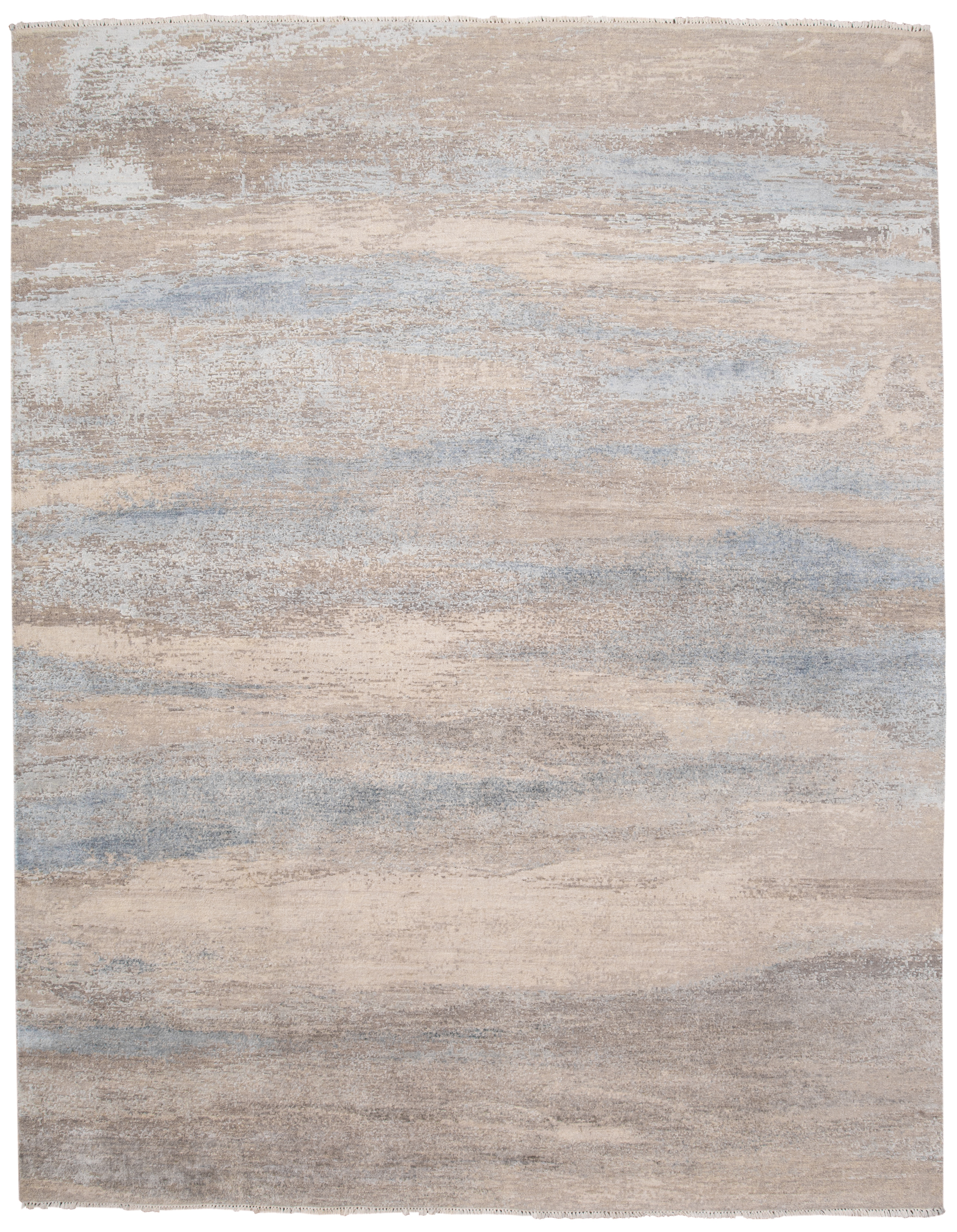 Milson Modern Abstract, Tan/Blue/Taupe, 9'-6