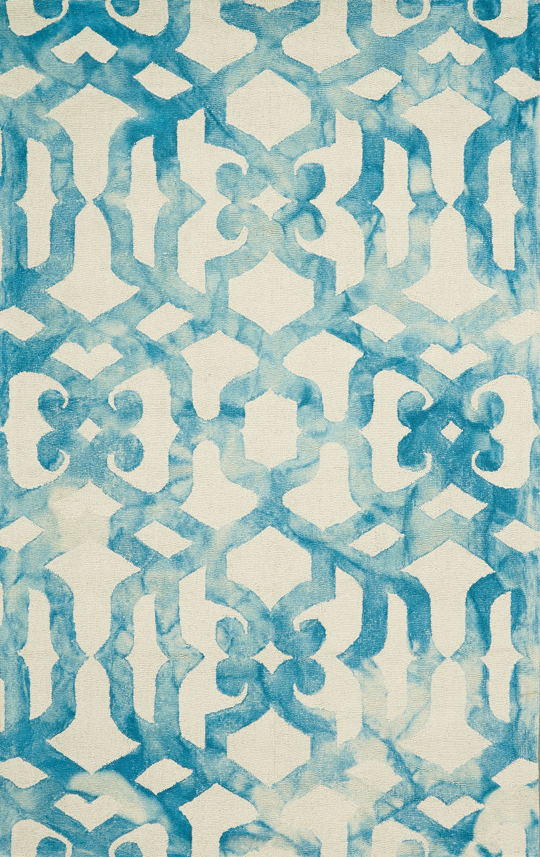 Feizy Area Rugs Lorrain Modern Trellis and Lattice, Ivory/Blue/Green, 2 ...