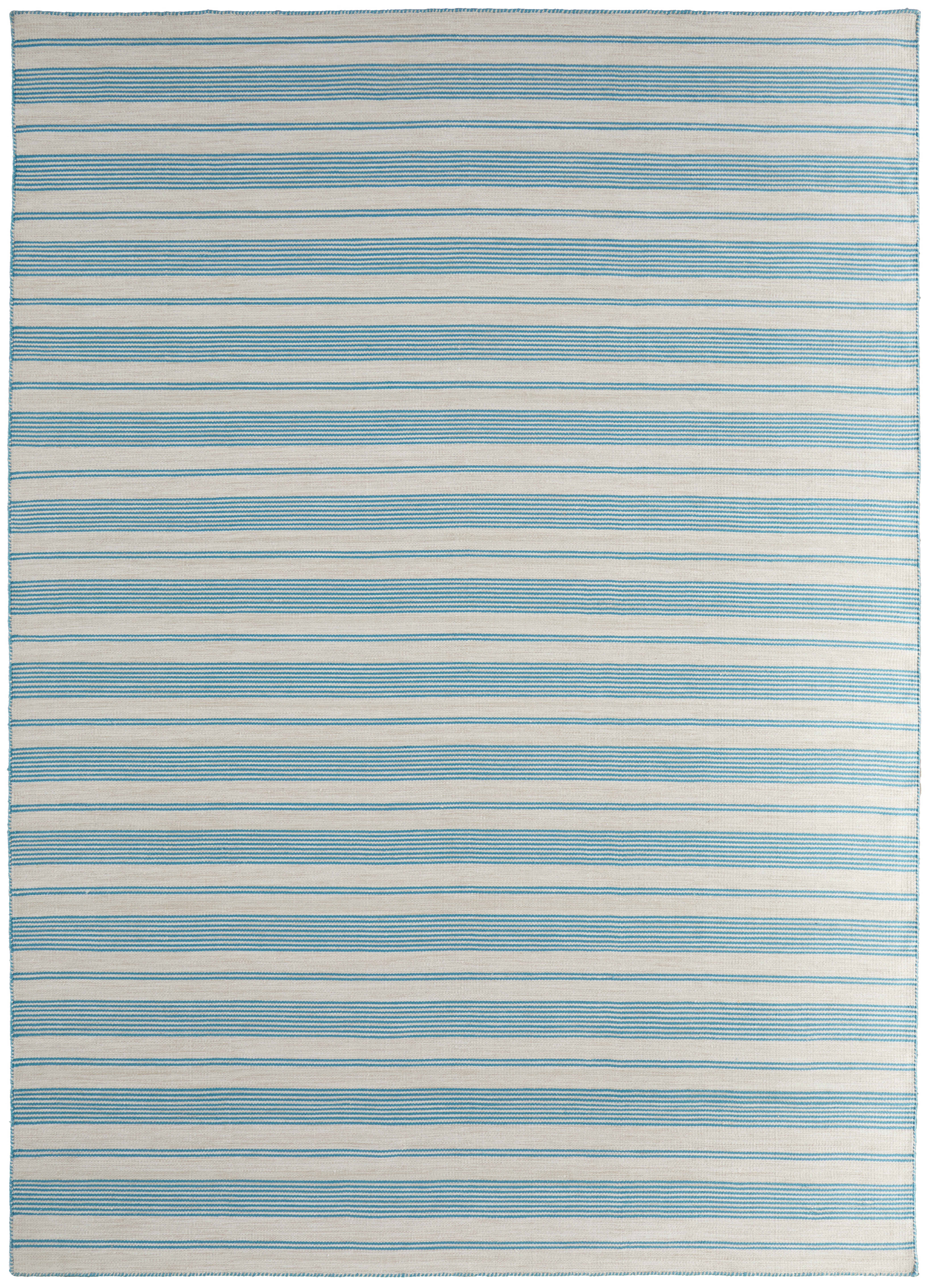 Feizy Area Rugs Duprine Transitional Stripes, Ivory/Blue, 8