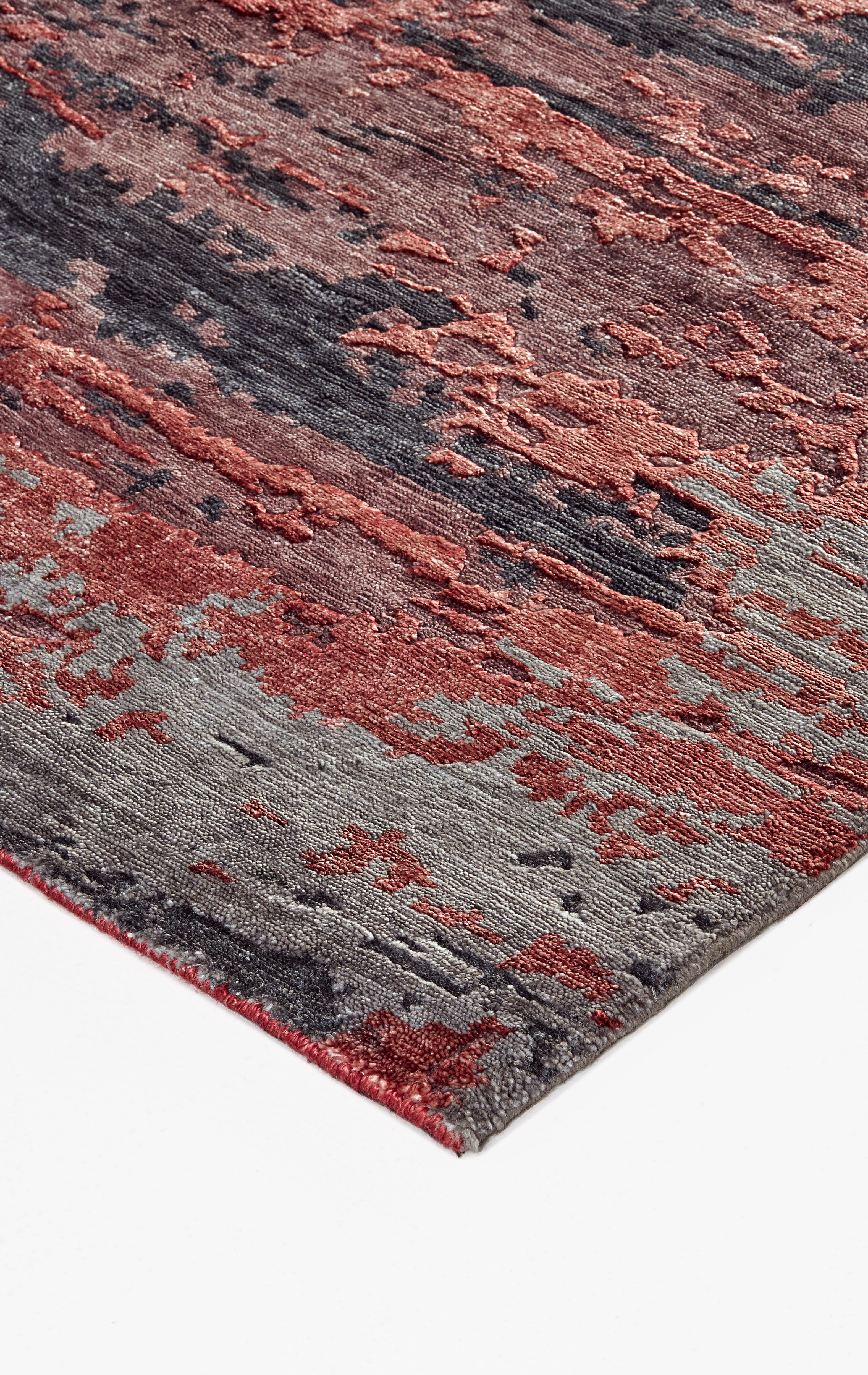 Feizy Area Rugs Gemma Modern Distressed, Red/Ivory/Taupe, 2' x 3 ...