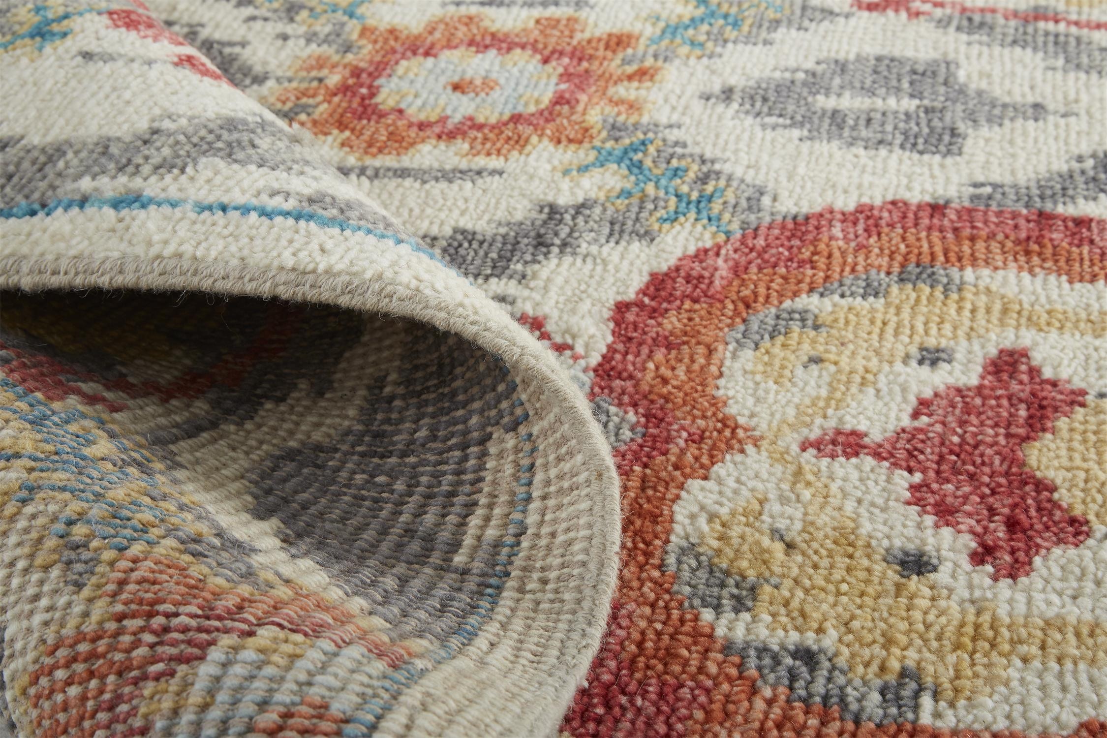 Feizy Area Rugs Beall Traditional Oriental, Orange/Gray, 9'6" x 13'6