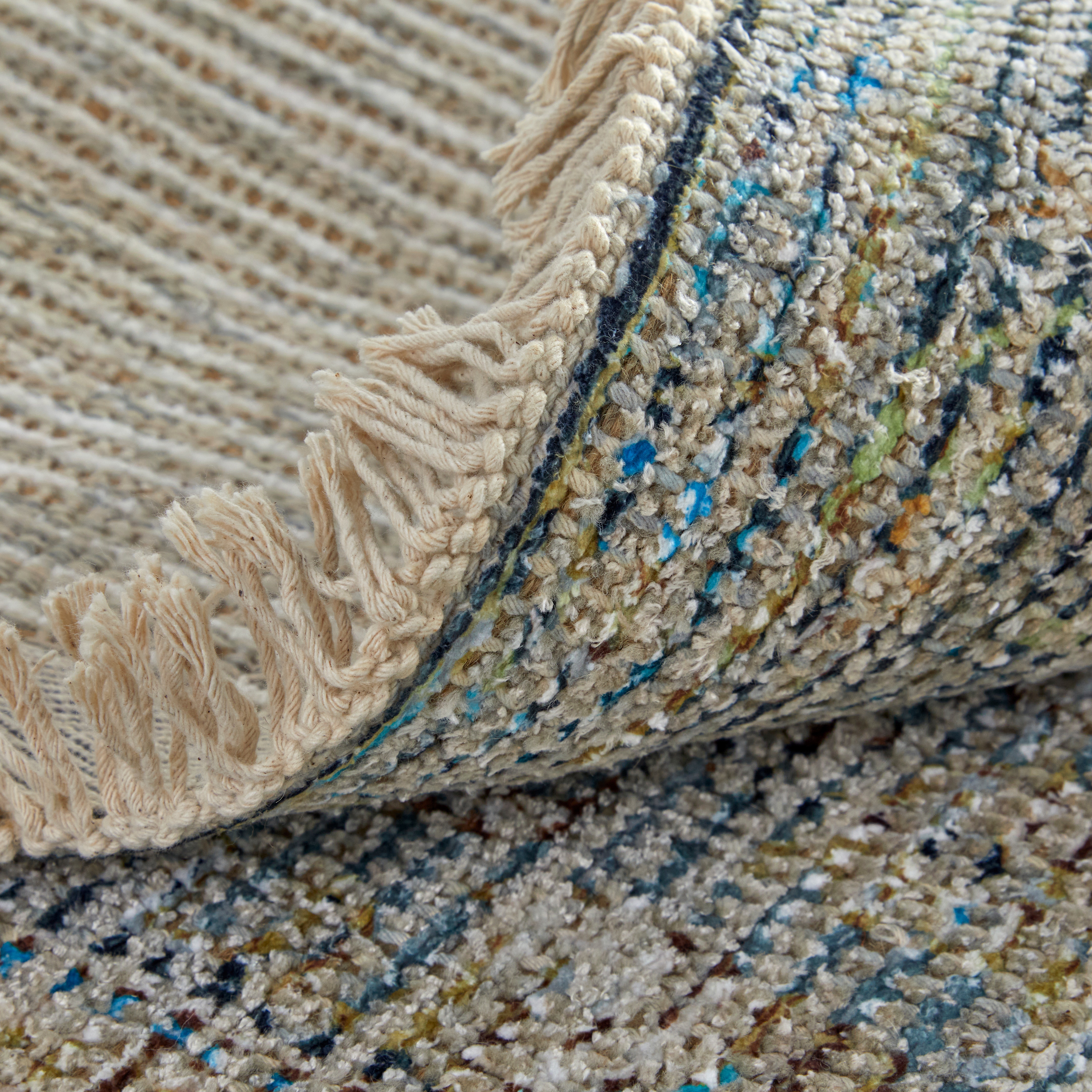 Feizy Hallway Runners Milan Modern Gradient and Ombre, Green/Blue/Tan ...