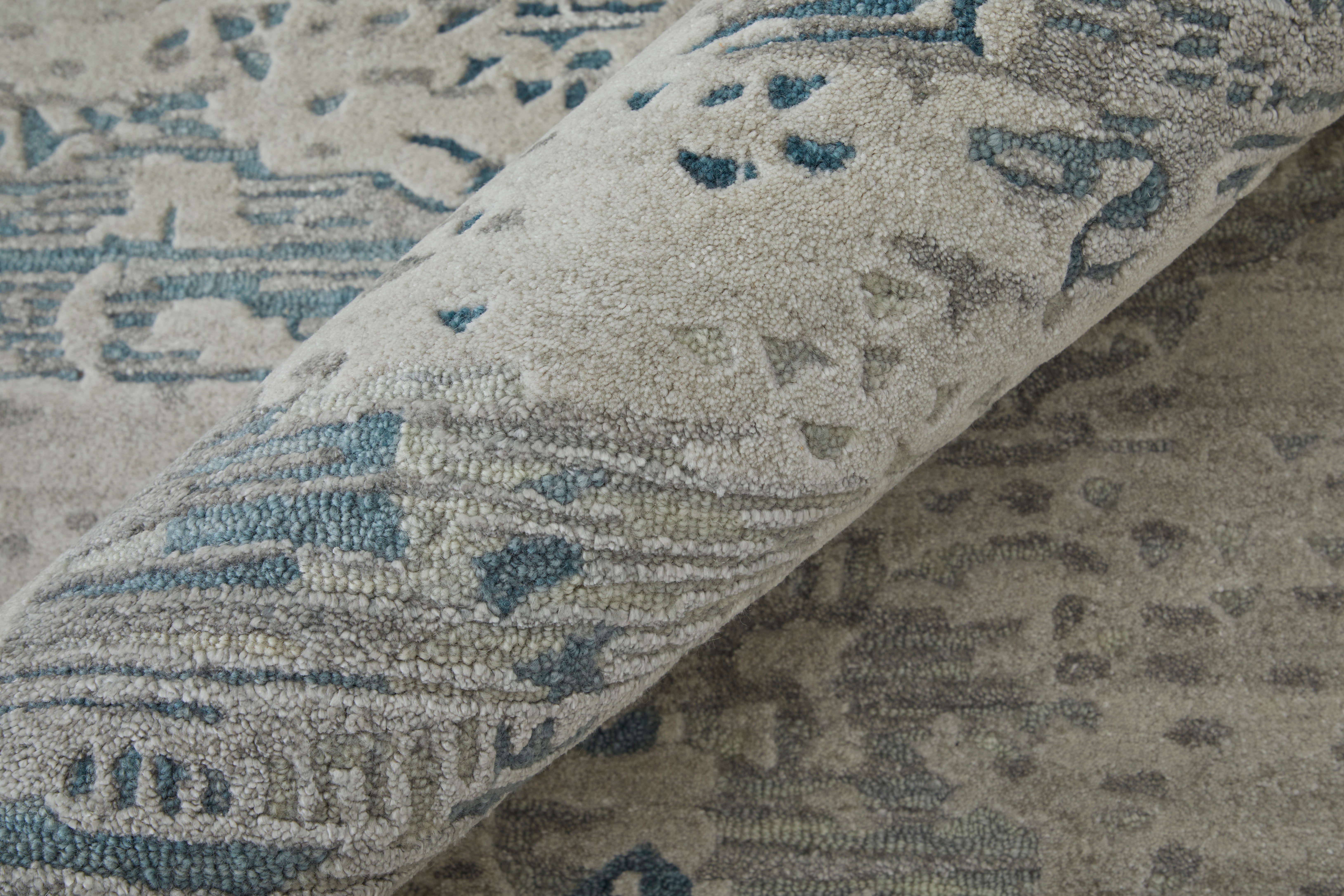 Feizy Area Rugs Zarah Modern Abstract, Gray/Taupe/Blue, 2' x 3' Accent ...