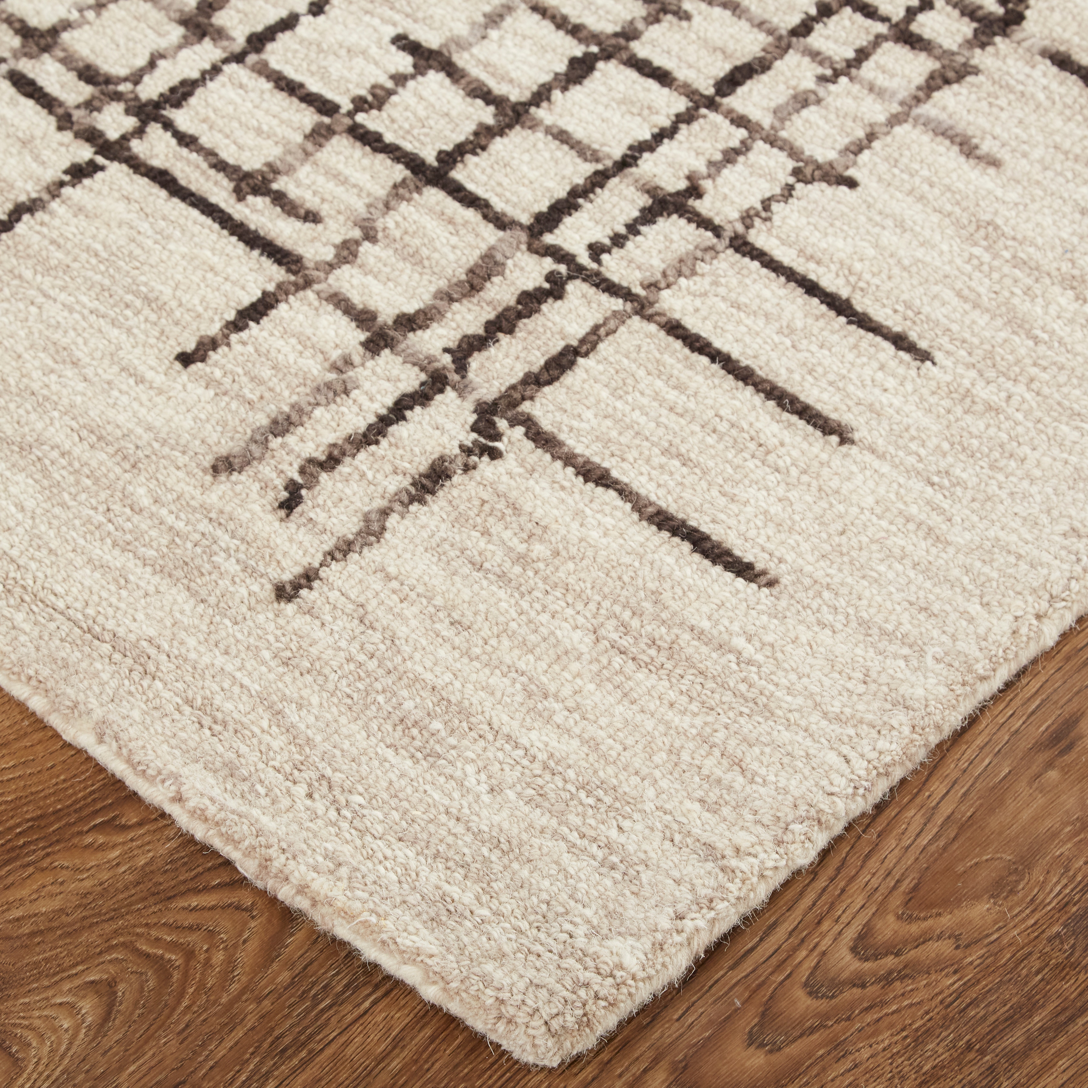 Feizy Area Rugs Maddox Transitional Abstract, Tan/Brown, 5' x 8