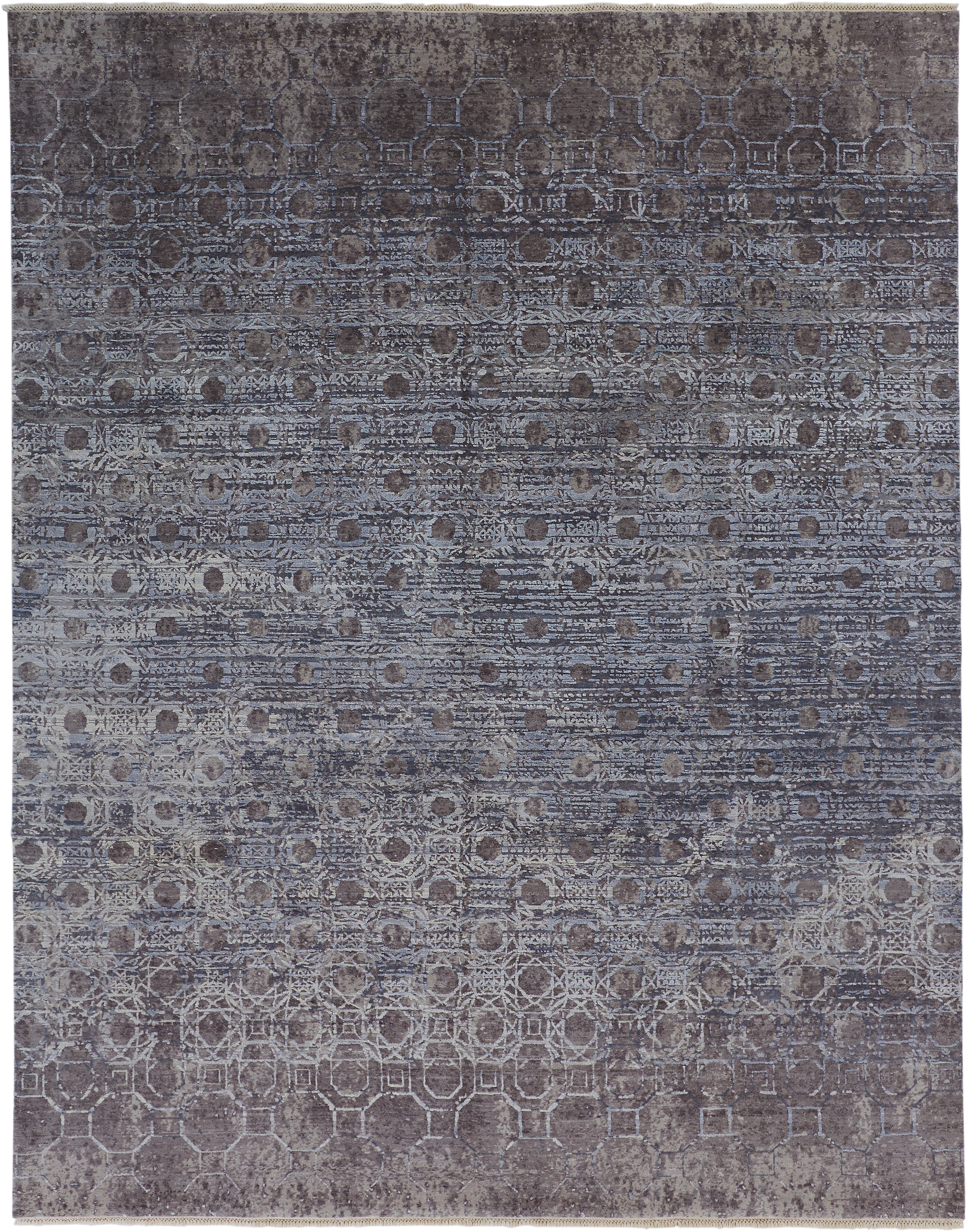 Feizy Area Rugs Hannah Modern Distressed, Blue/Gray/Taupe