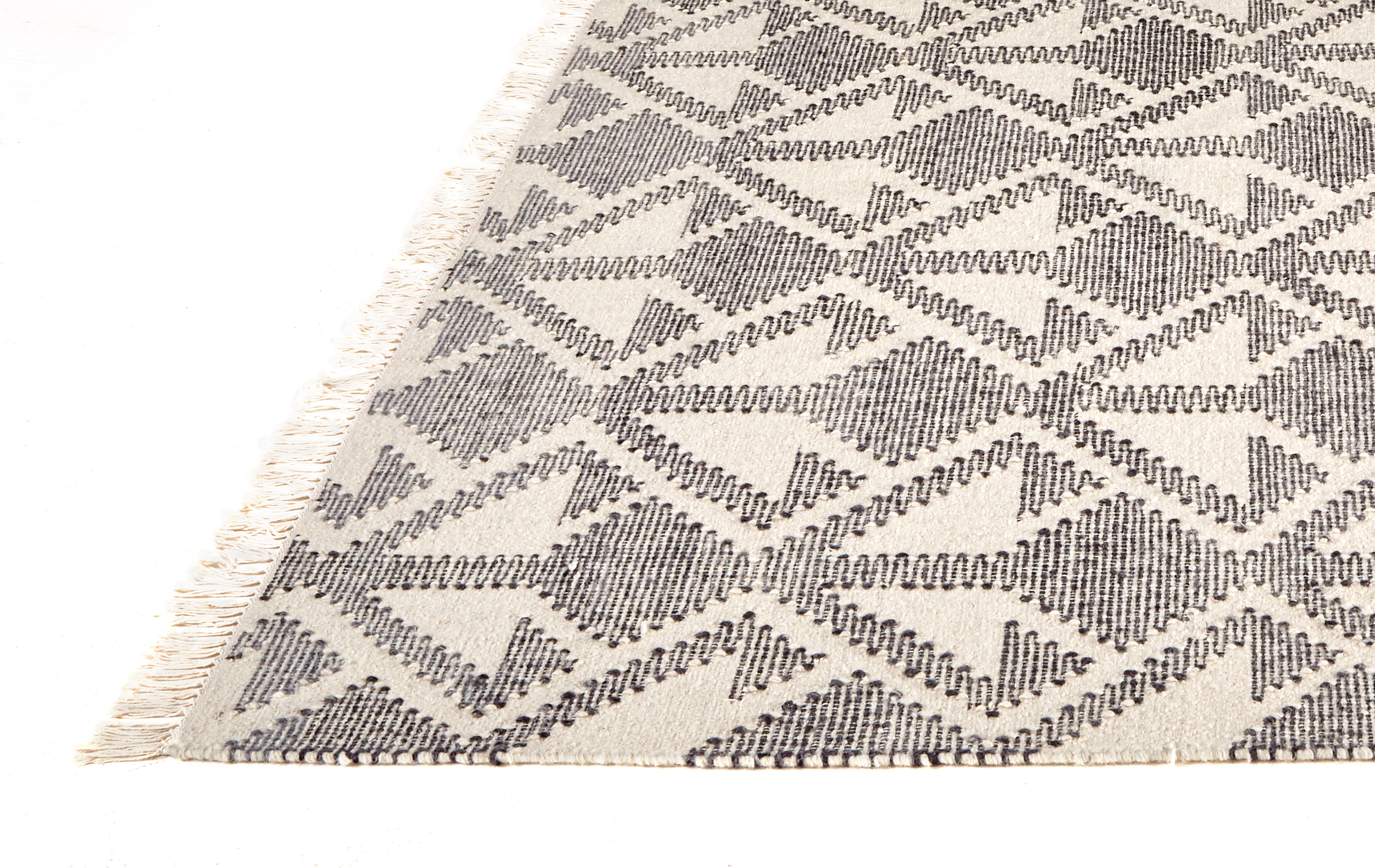 Feizy Area Rugs Savona Traditional Geometric, Black/Ivory/Gray, 9' x 12
