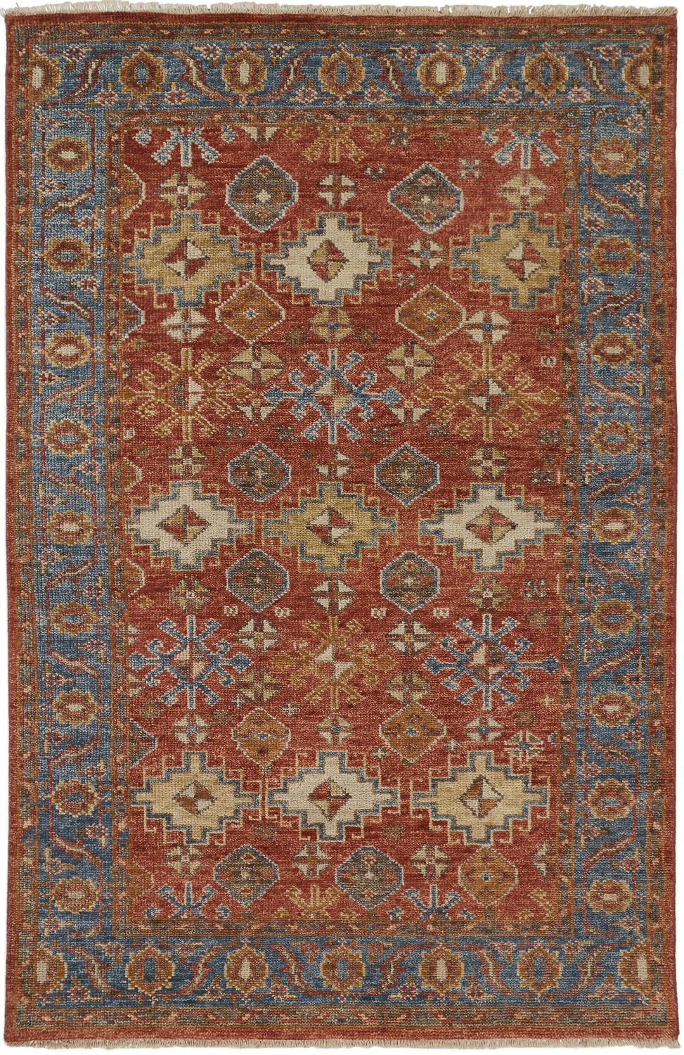 Feizy Area Rugs Carrington Traditional Oriental, Red/Blue/Orange, 8'-6 ...