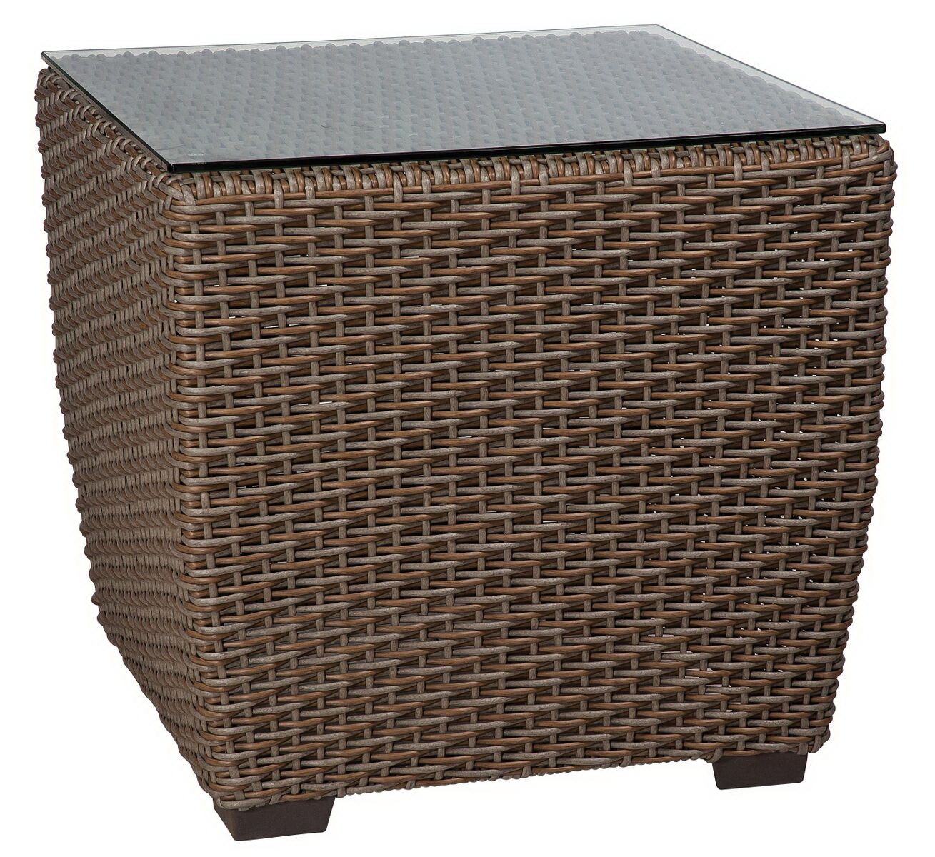 Fh Casual Custom Augusta Woven Square End Table The Fire House Casual Living Store