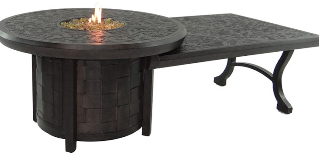 Fh Casual Classical Round Firepit With Coffee Table Extension The Fire House Casual Living