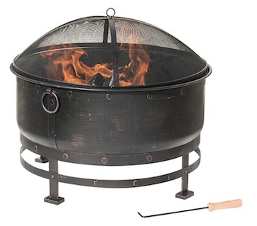 Wood Burning Oil Rubbed Bronze Fire Kettle Wood Burning Fire