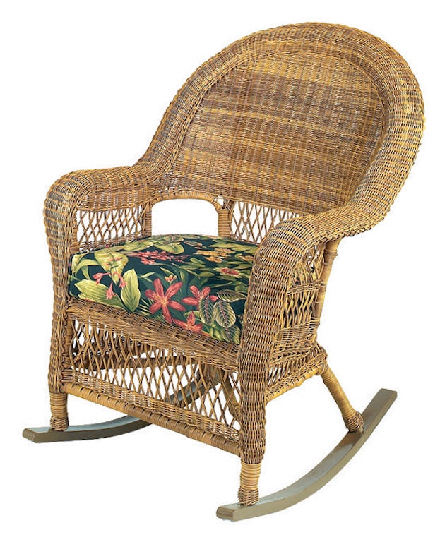 high back wicker rocker