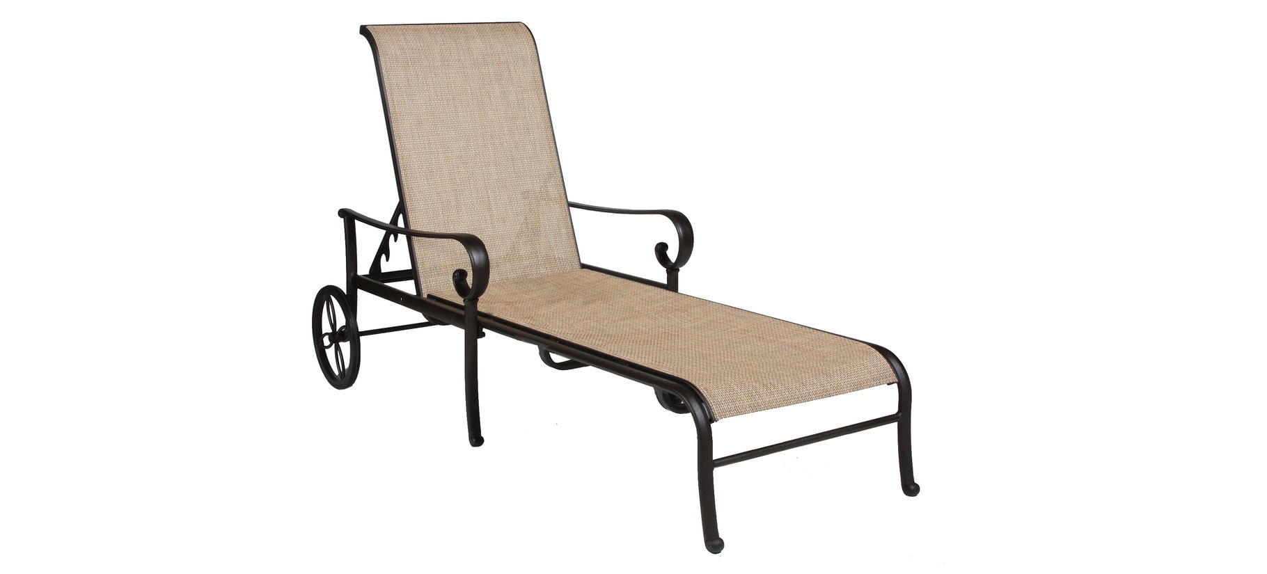 sling chaise with wheels