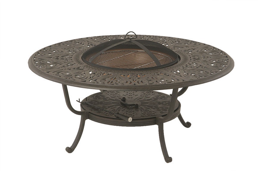 FH Casual   48'' Round Wood Fire Pit Table | The Fire House Casual 