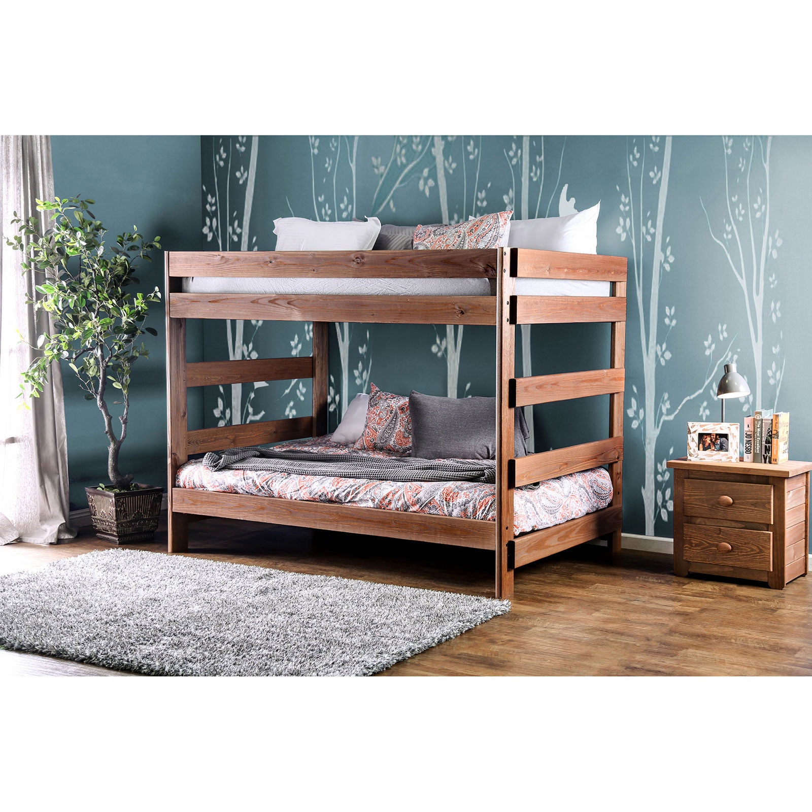 Furniture of America Youth Full/Full Bunk Bed AMBK200BEDSLAT Furniture Market Austin, TX