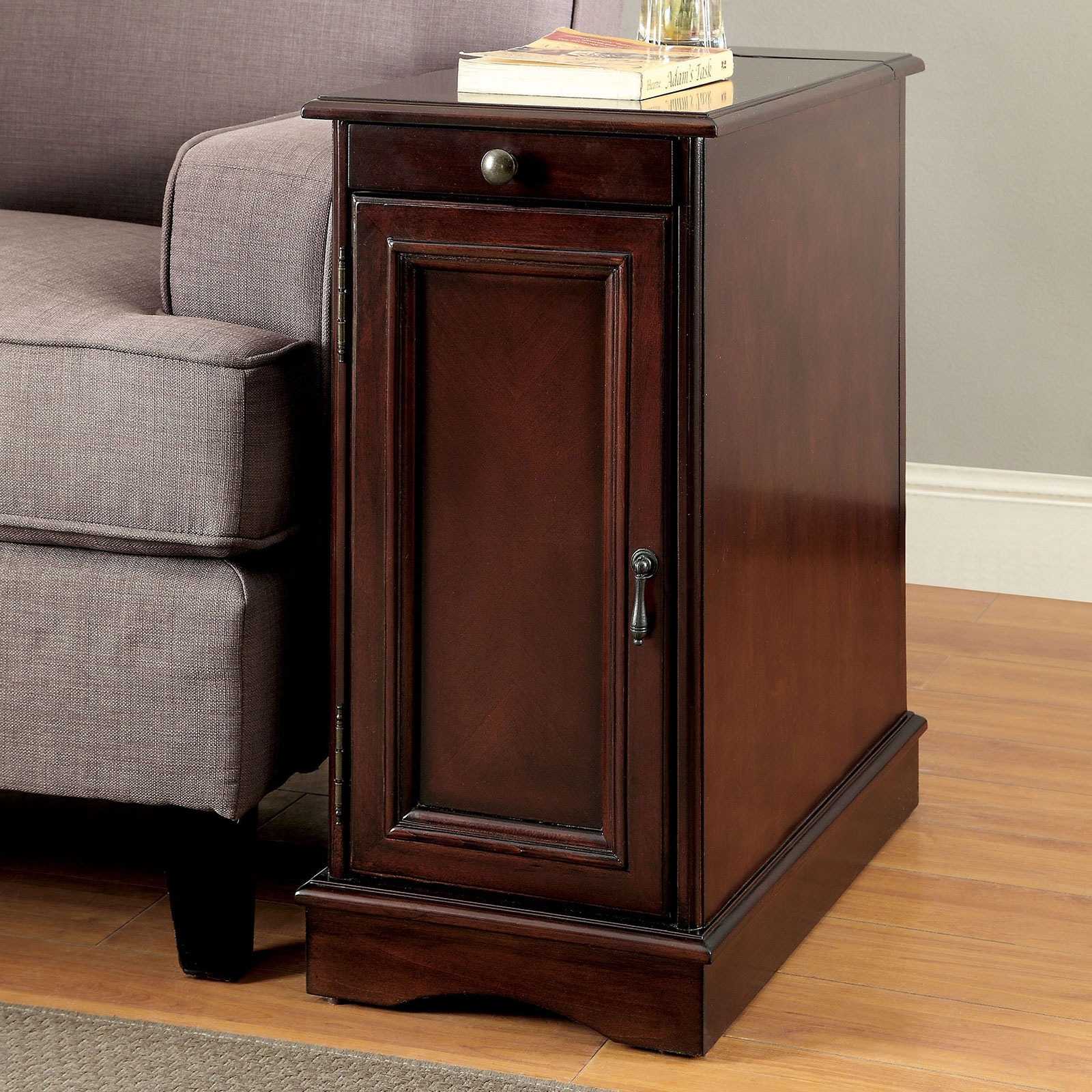 Furniture of America Side Table with USB CM-AC171CH