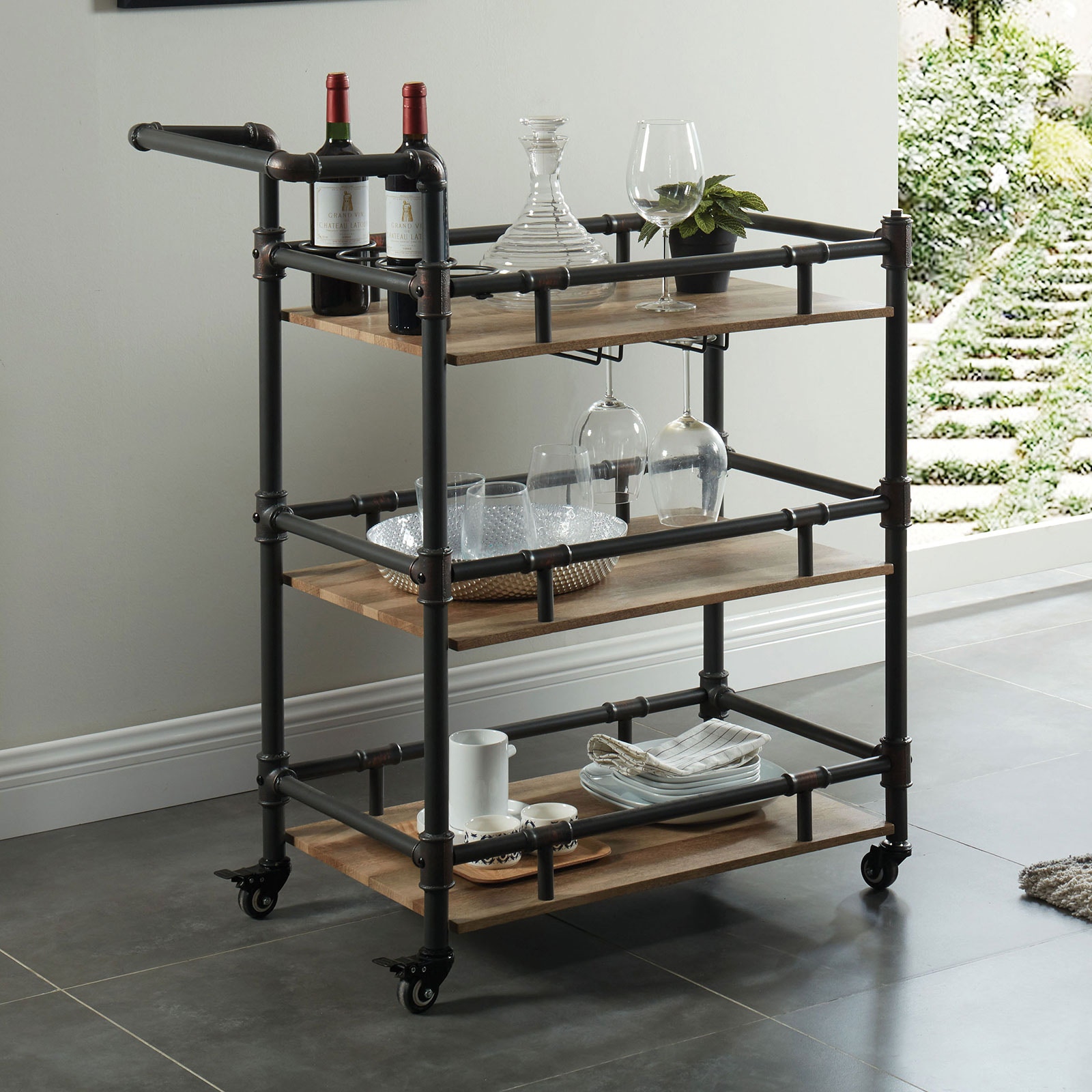 Furniture of America Serving Cart CM-AC246