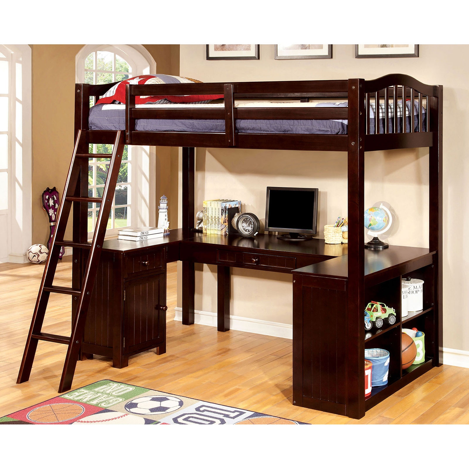 Full workstation hot sale loft bed