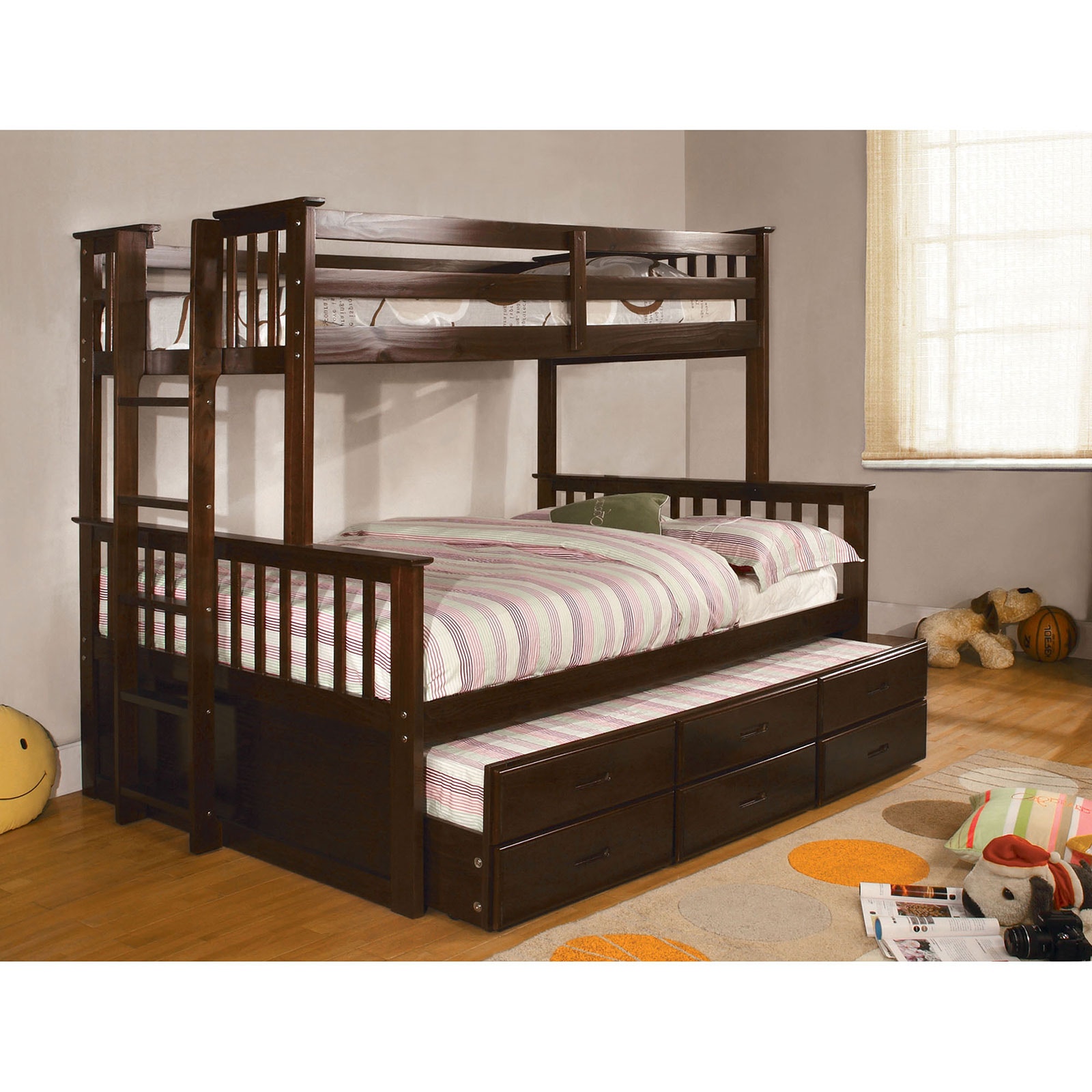 Furniture of America Youth Twin/Full Bunk Bed CMBK458FEXPBED Leon