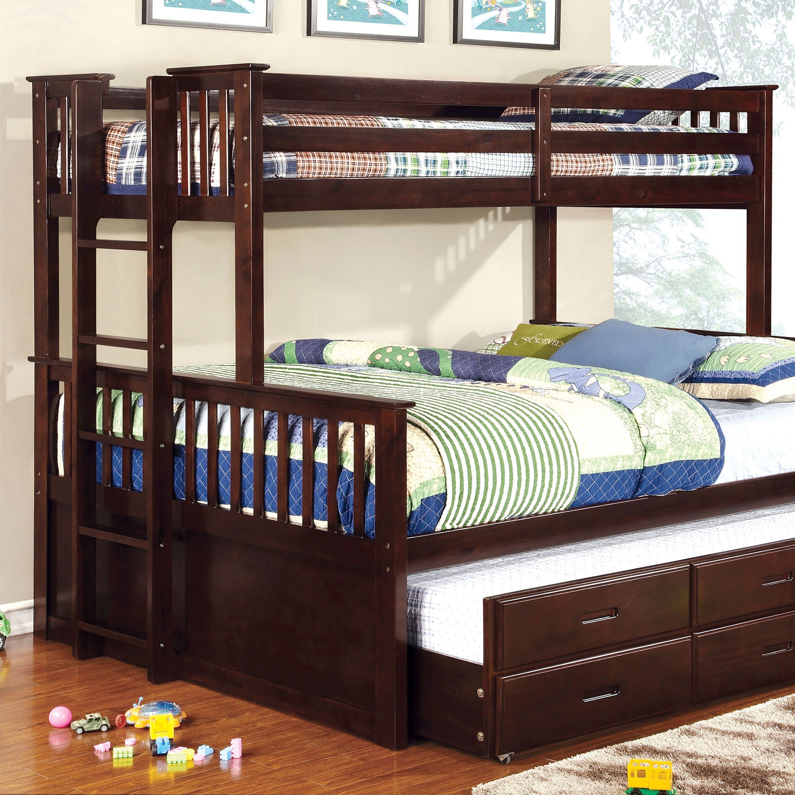  Twin/Queen Bunk Bed 